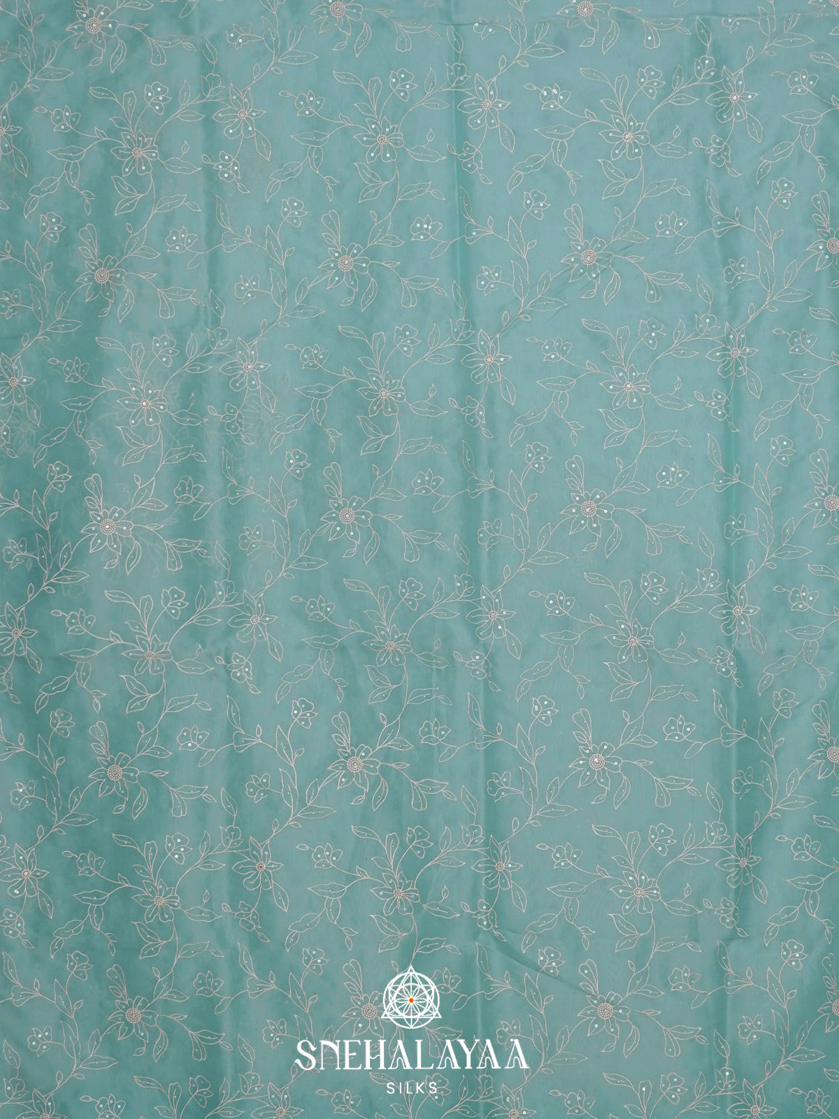 Mint Blue  Designer Saree