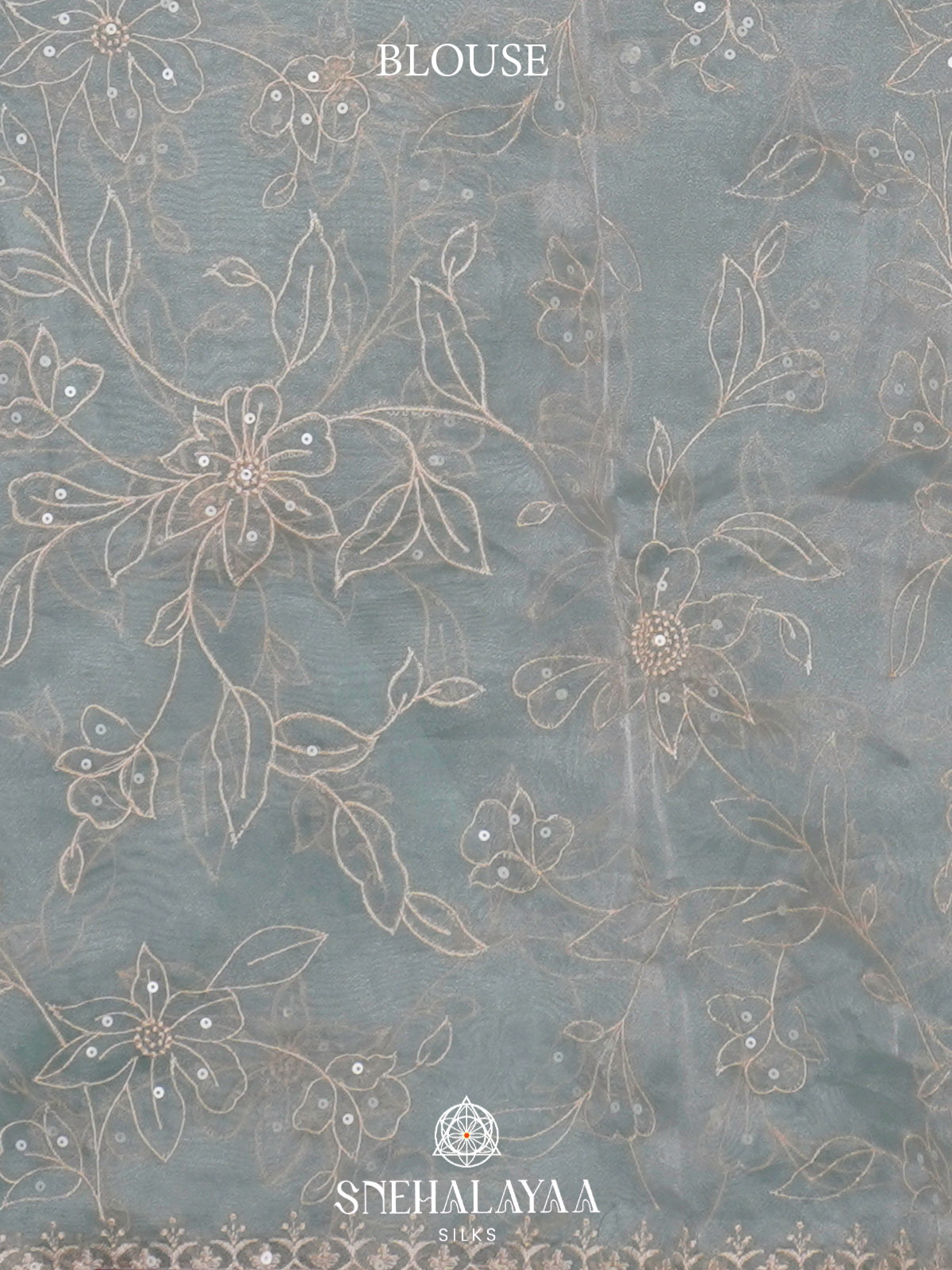 Mint Blue  Designer Saree