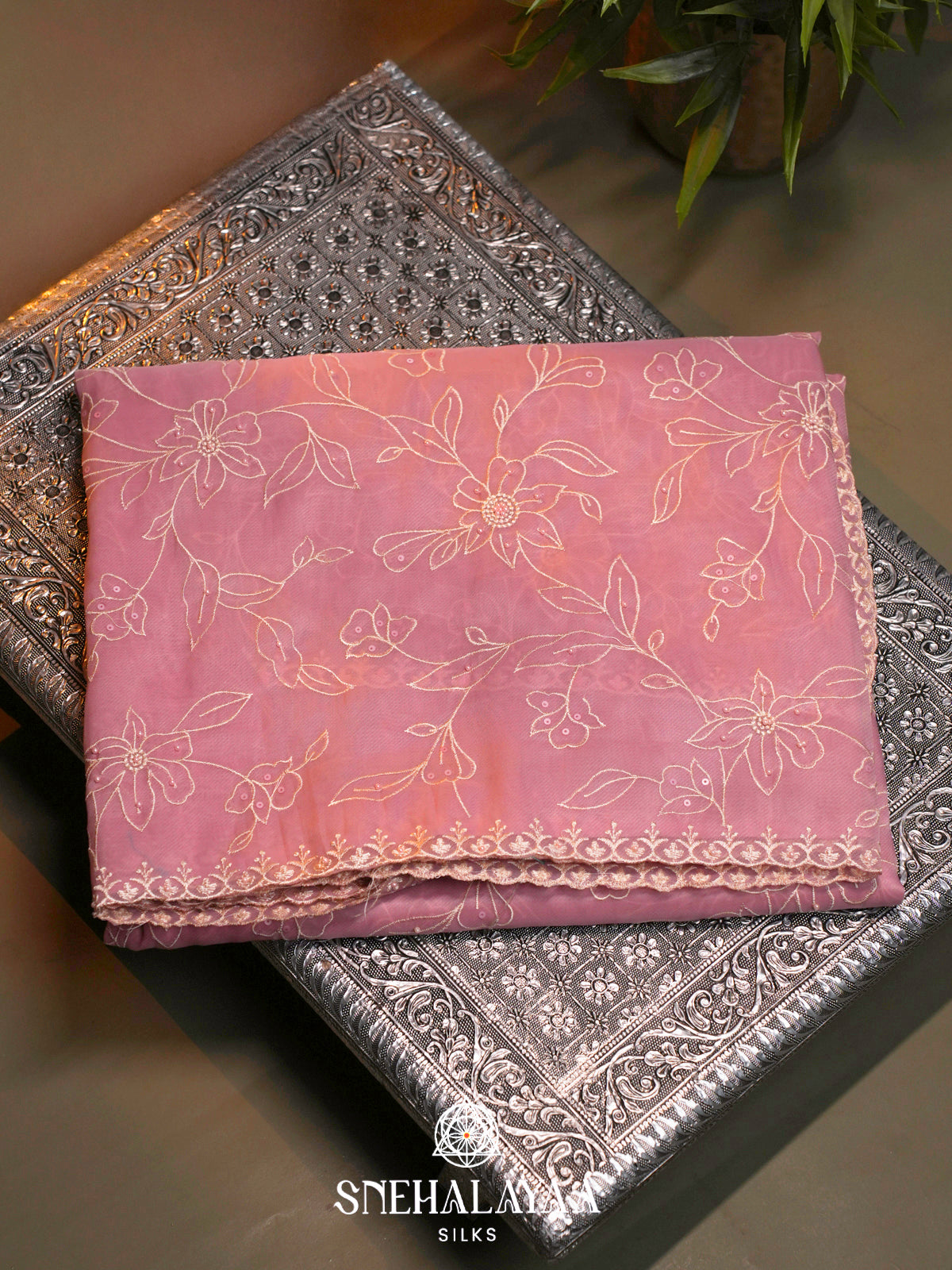 Pink  Designer Saree