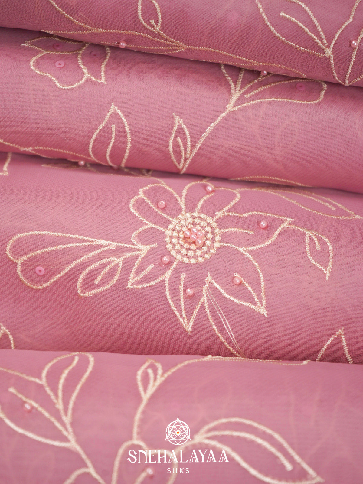 Pink  Designer Saree