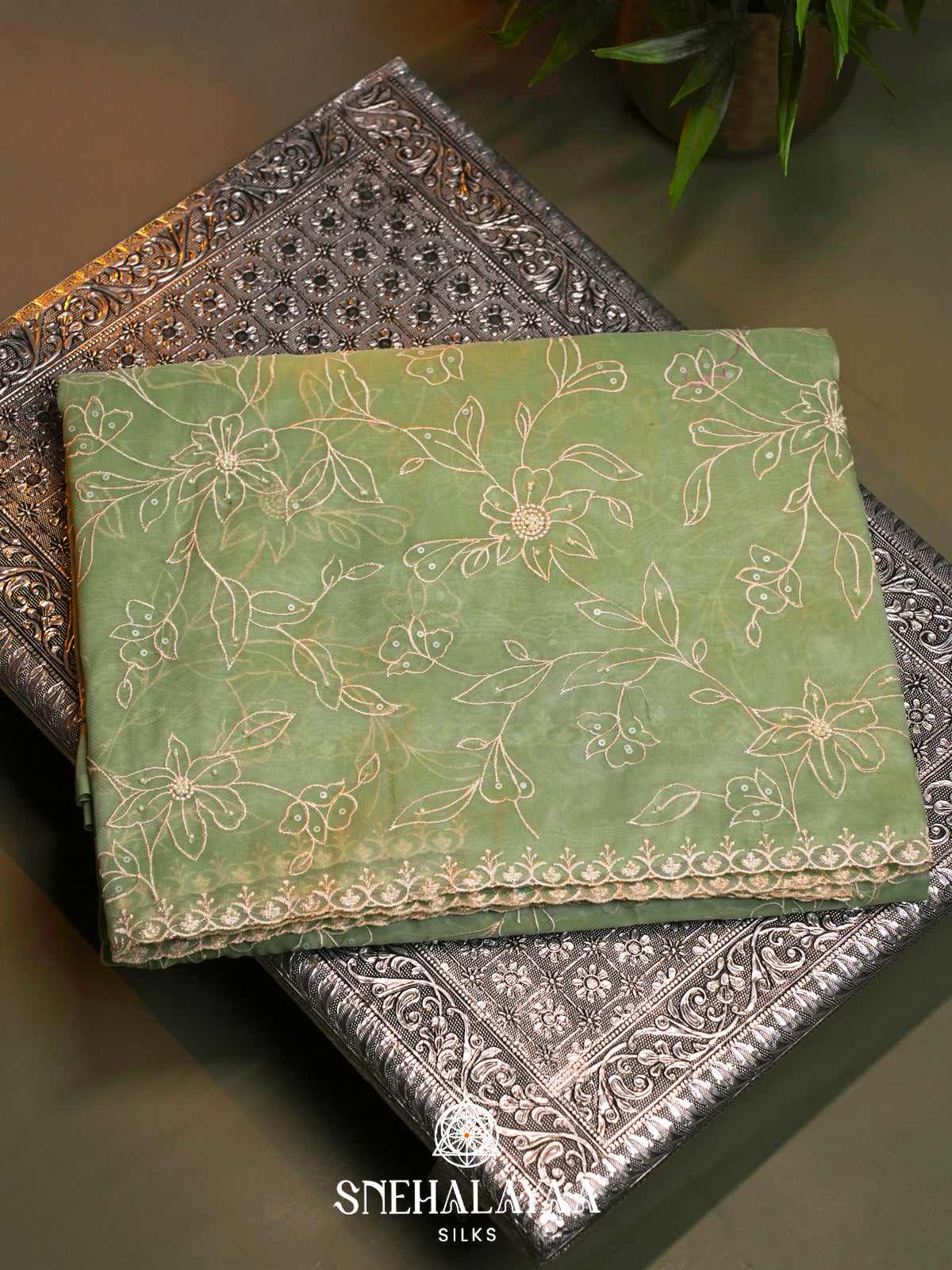 Green  Designer Saree