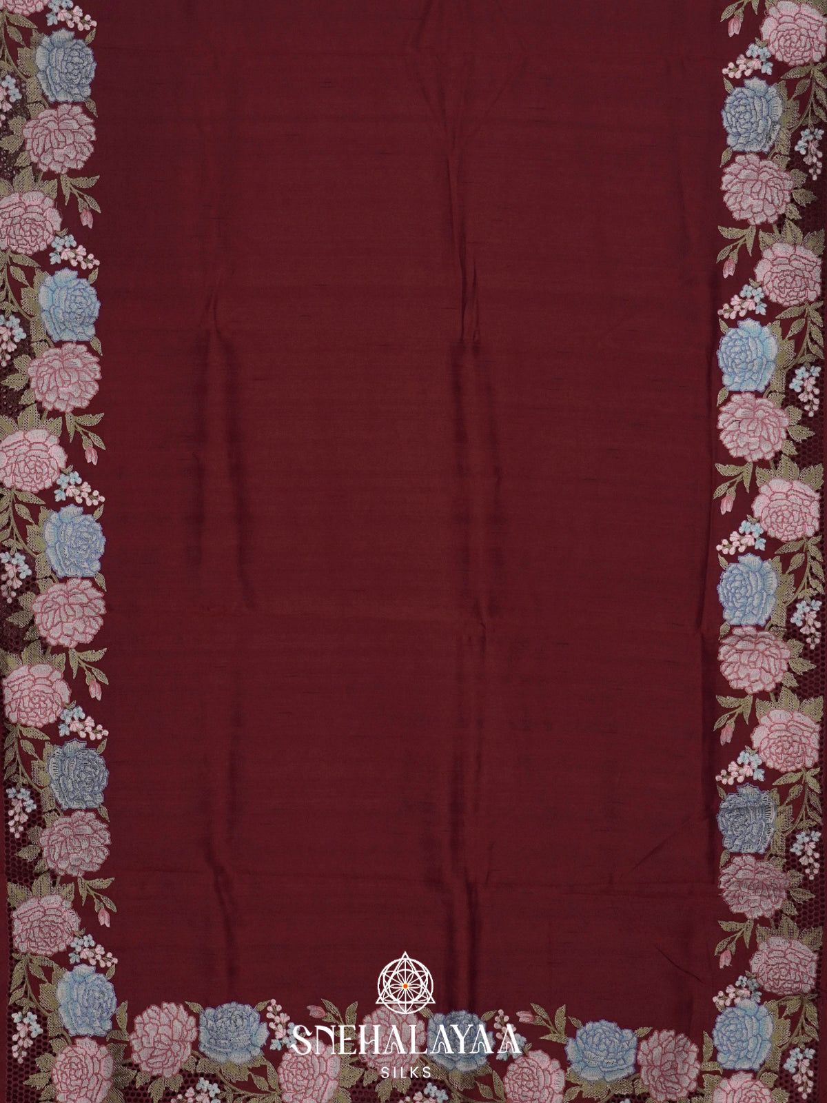 Brown  Raw Silk Saree