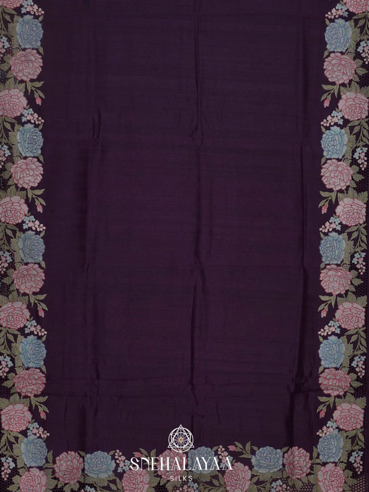 Purple  Raw Silk Saree