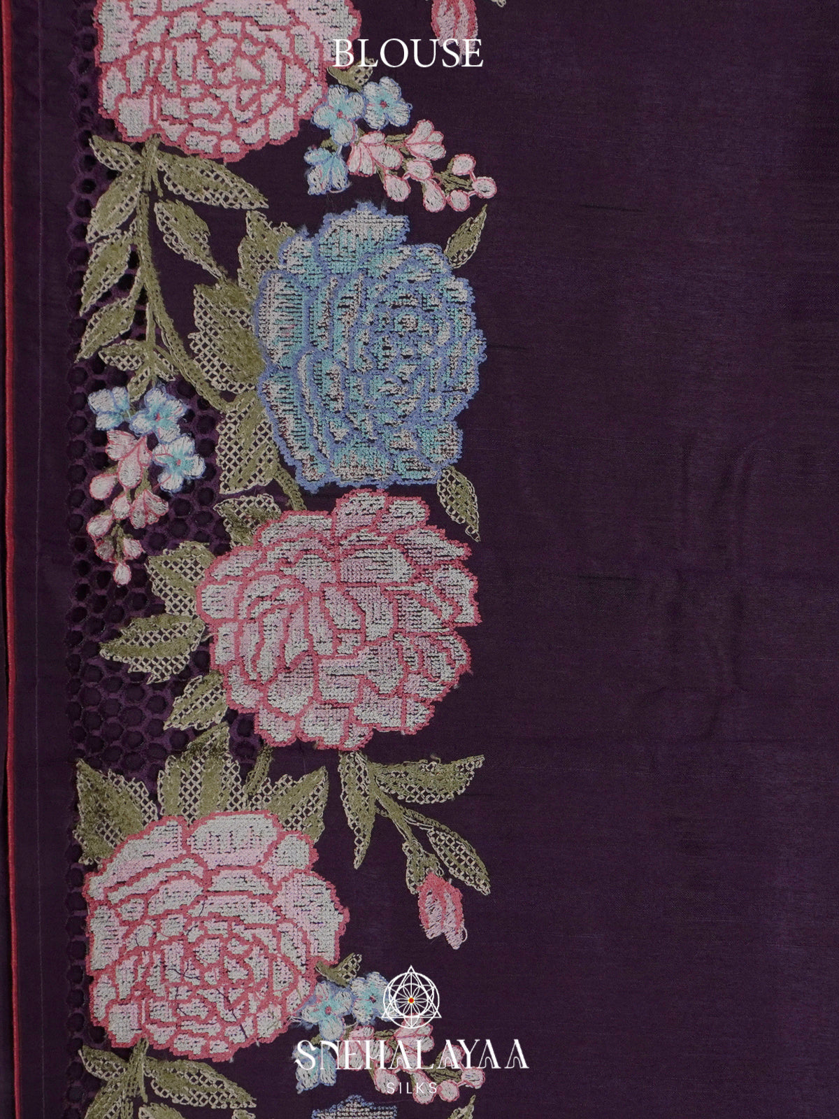 Purple  Raw Silk Saree