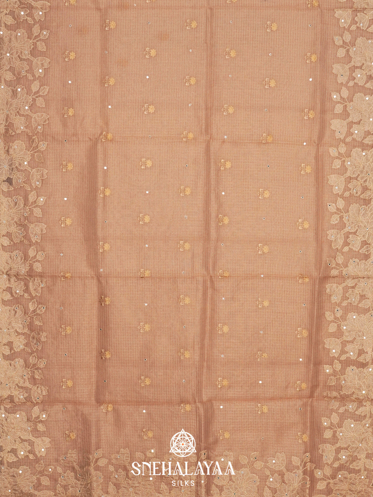 Pale Peach  Kota Saree