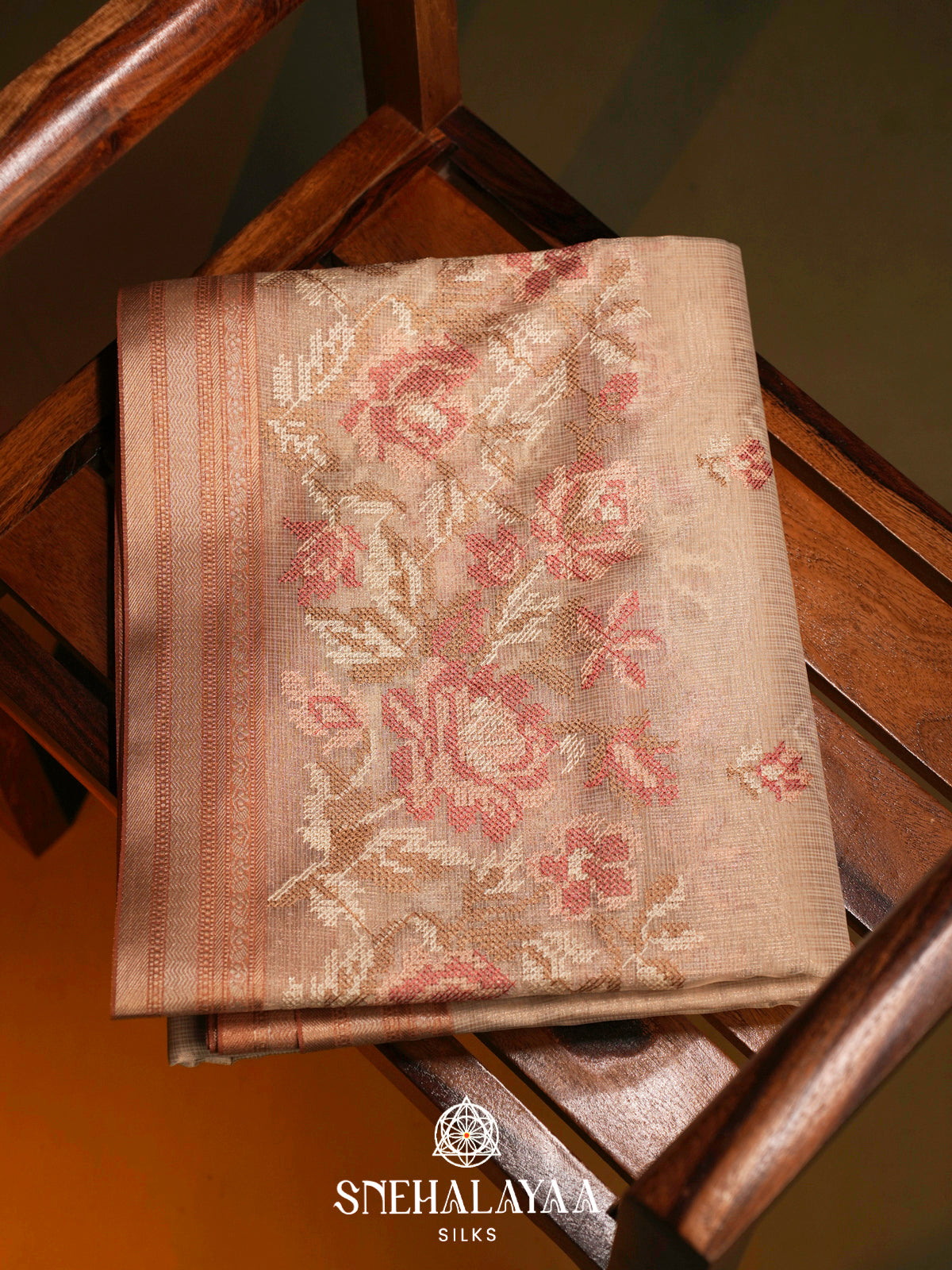 Cream Kota Saree