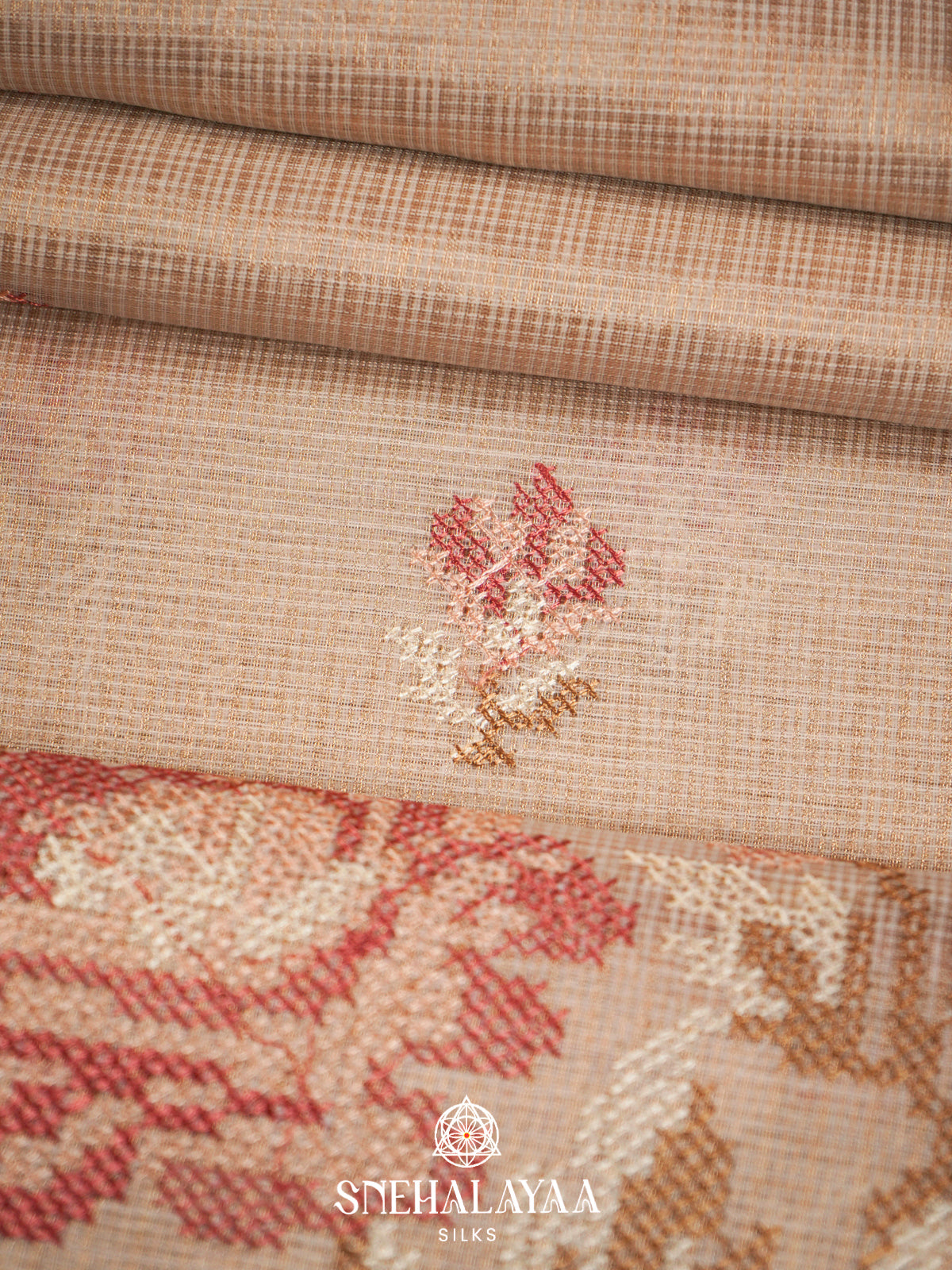Cream Kota Saree