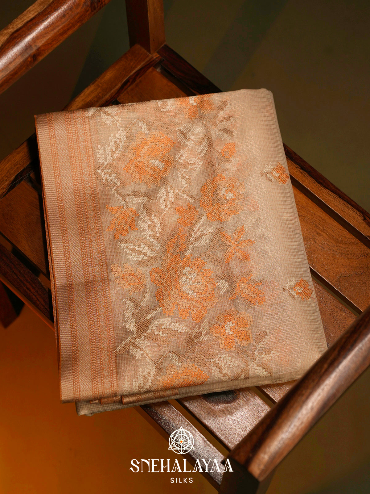 Cream Kota Saree