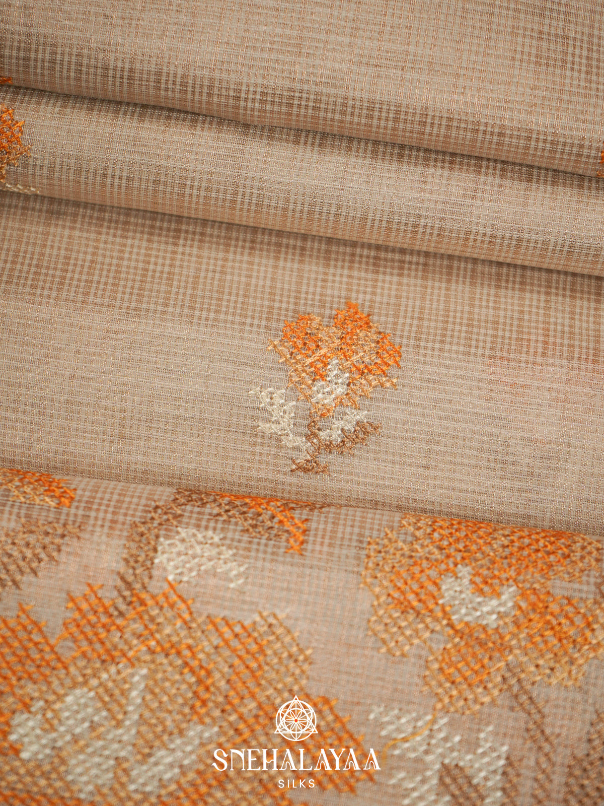 Cream Kota Saree