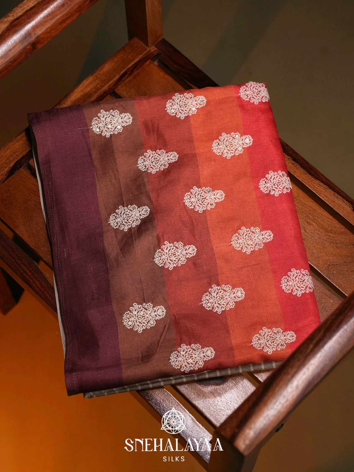 Multicolour  Tussar Saree
