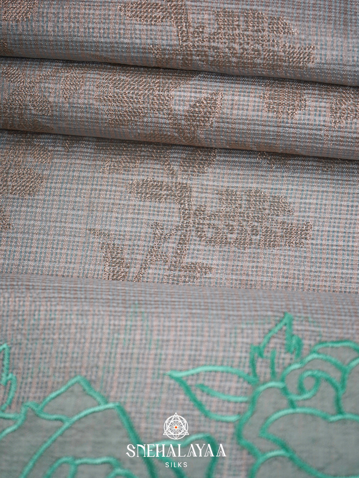 Pale Blue  Kota Saree