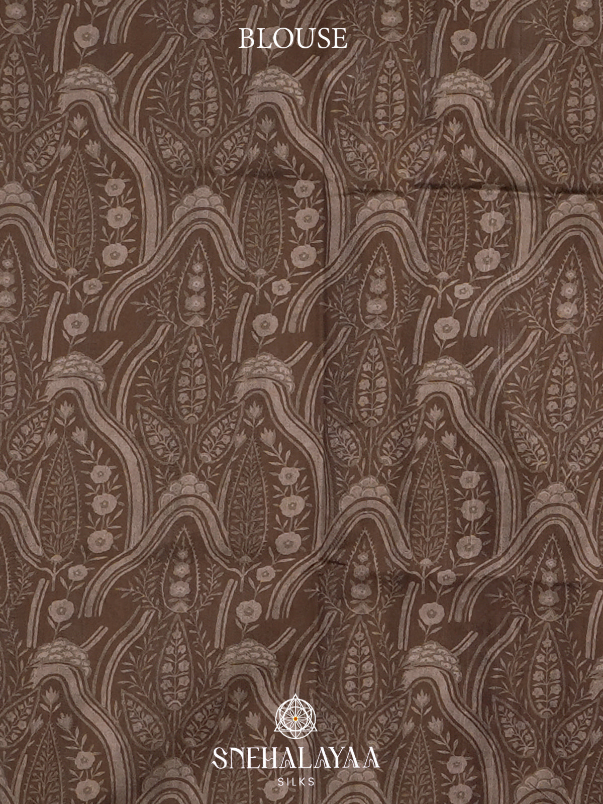 Coffee Brown  Tussar Saree