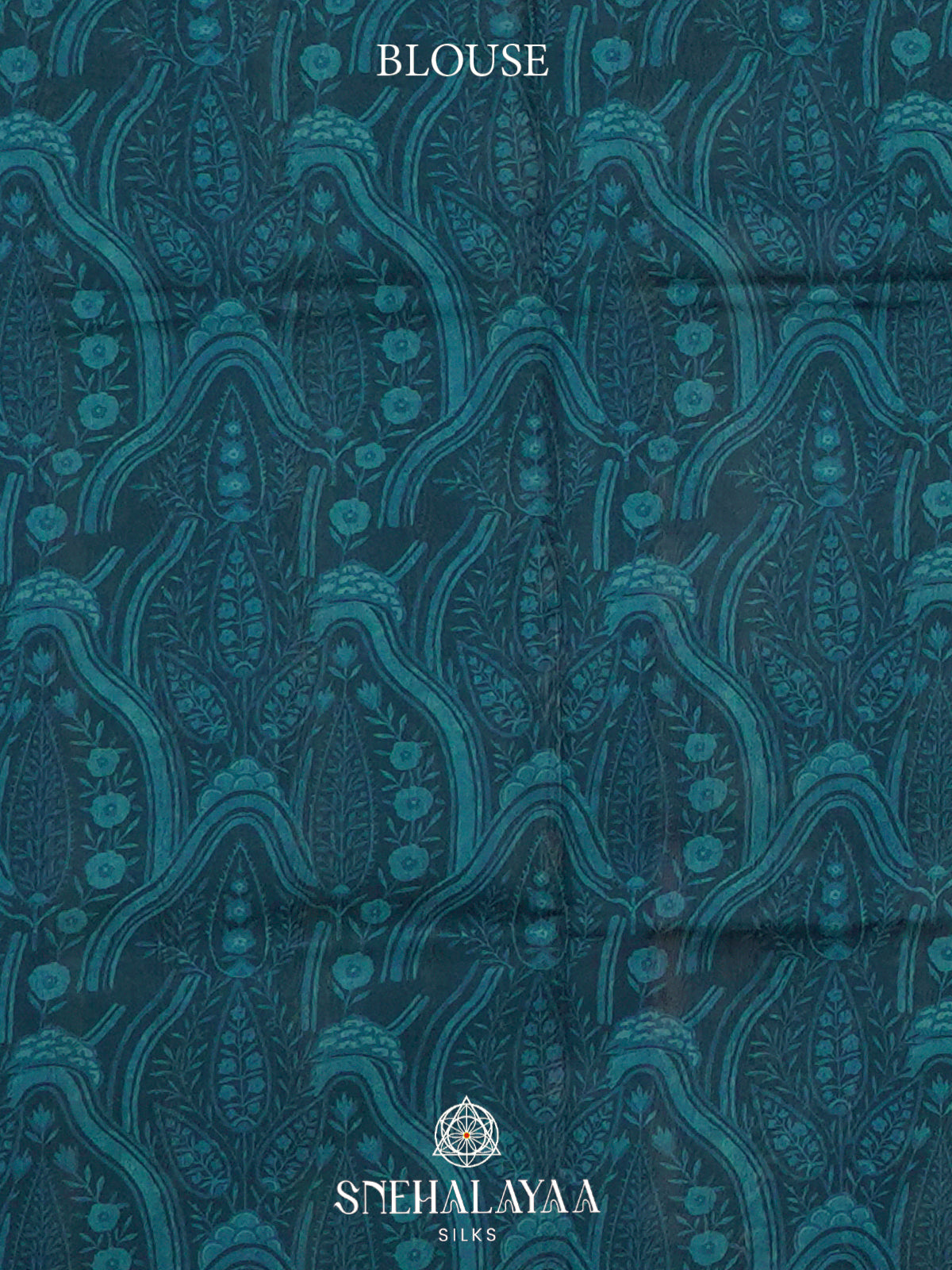 Peacock Blue  Tussar Saree