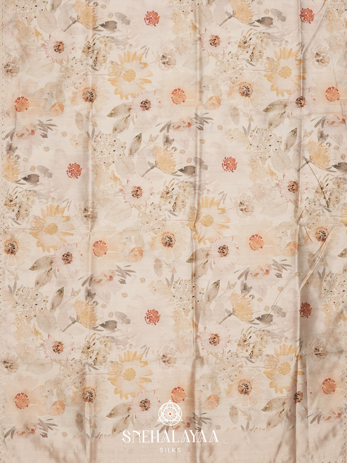 Off White  Tussar Saree