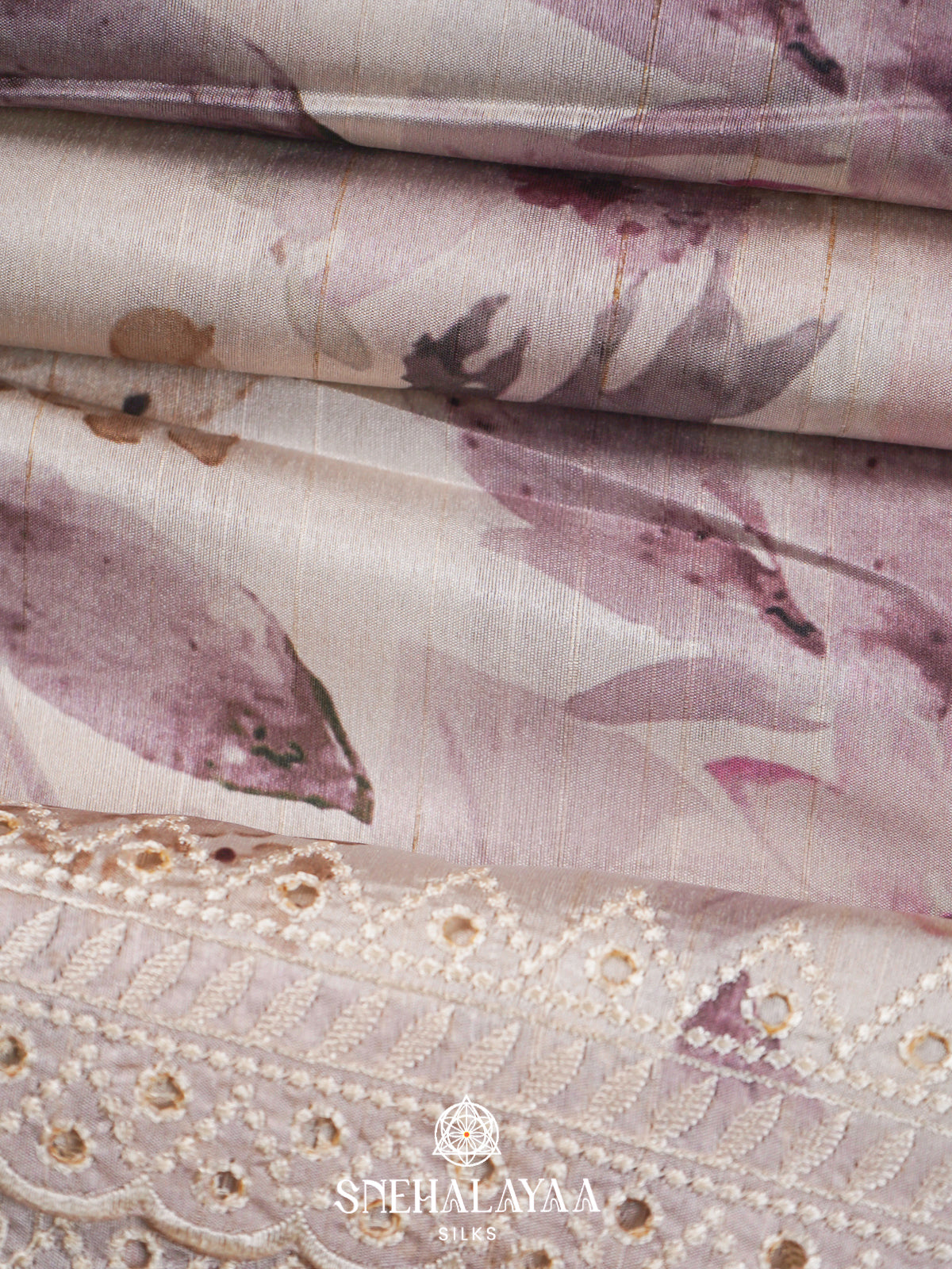 Off White  Tussar Saree