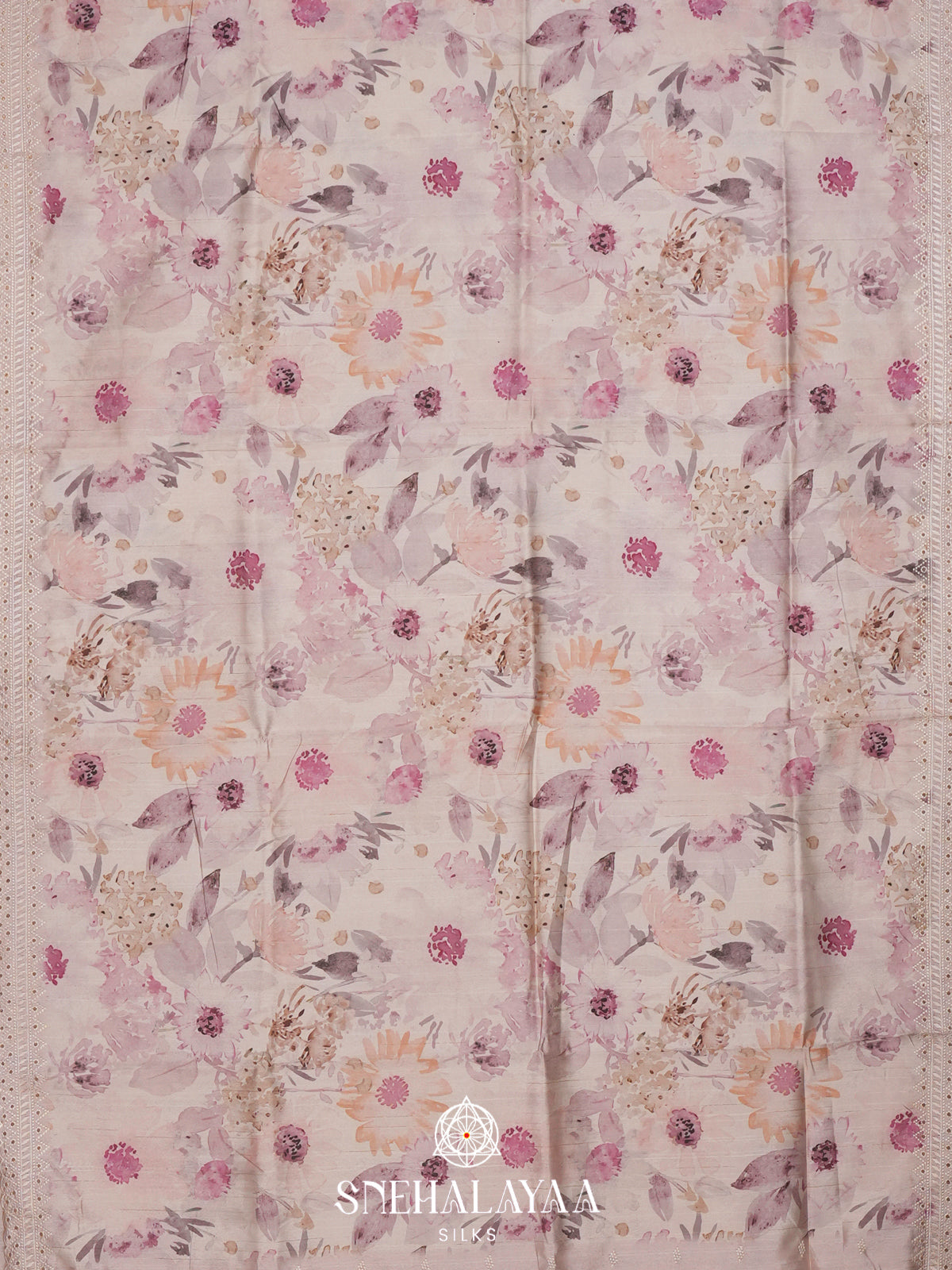 Off White  Tussar Saree