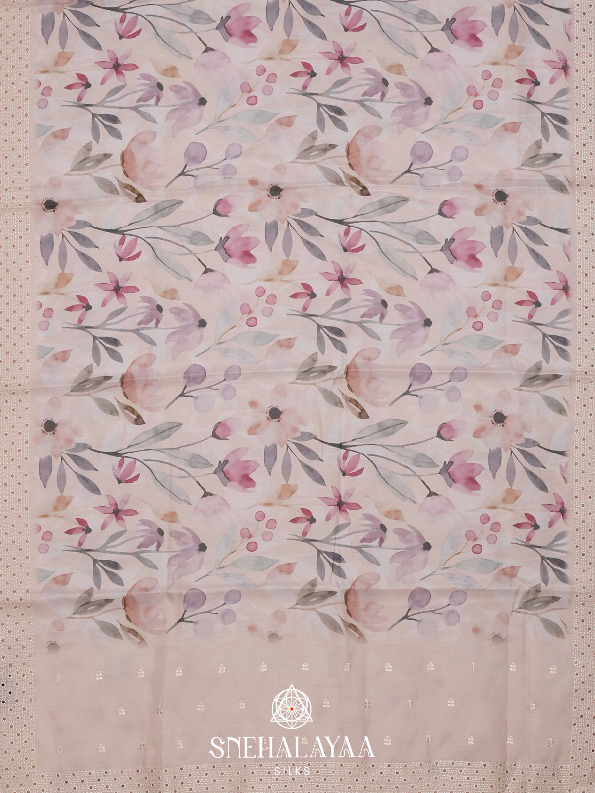 Cream  Tussar Saree