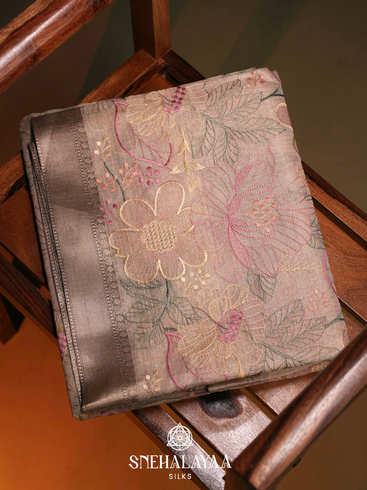 Beige  Kota Saree