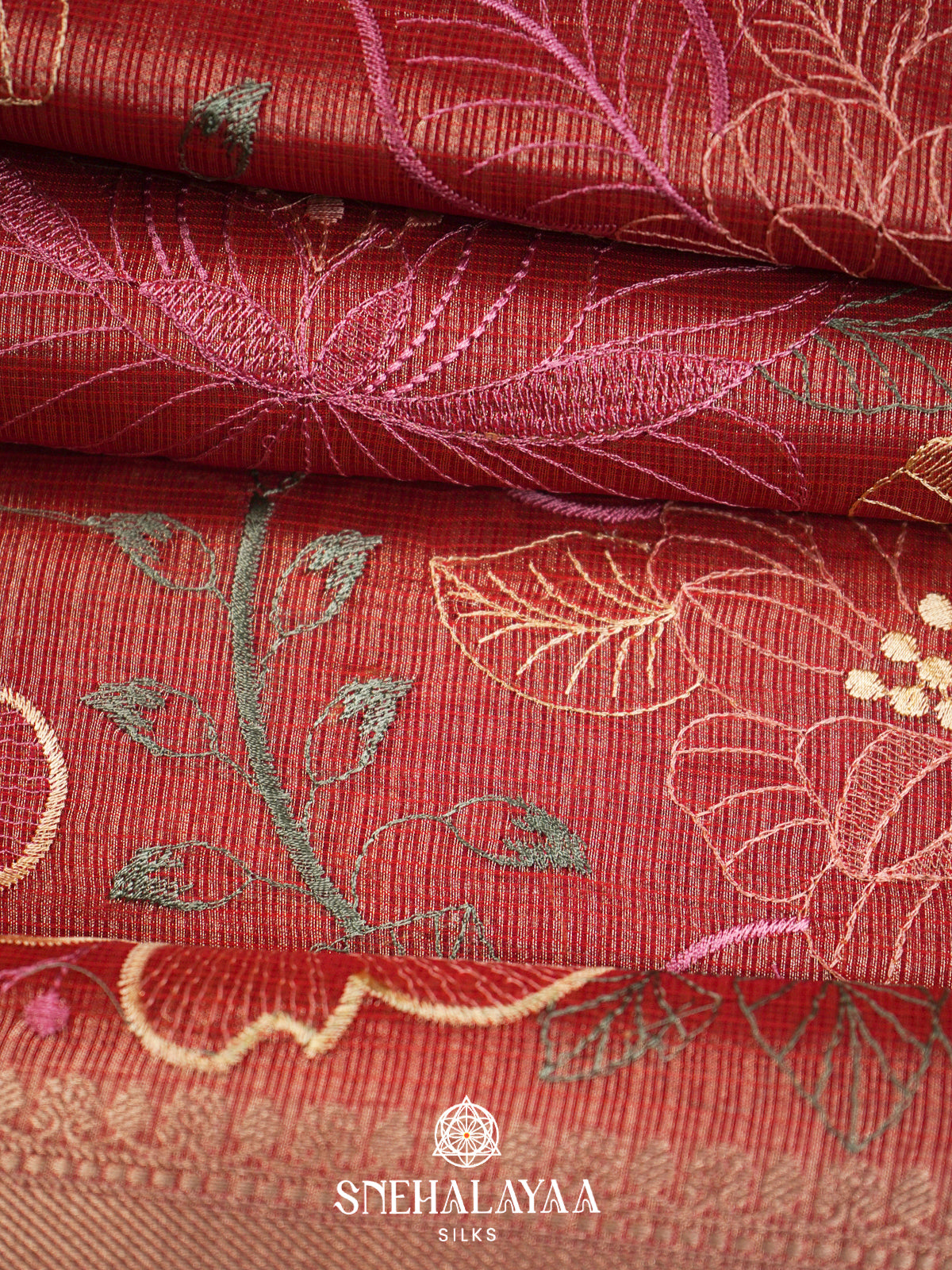Red  Kota Saree