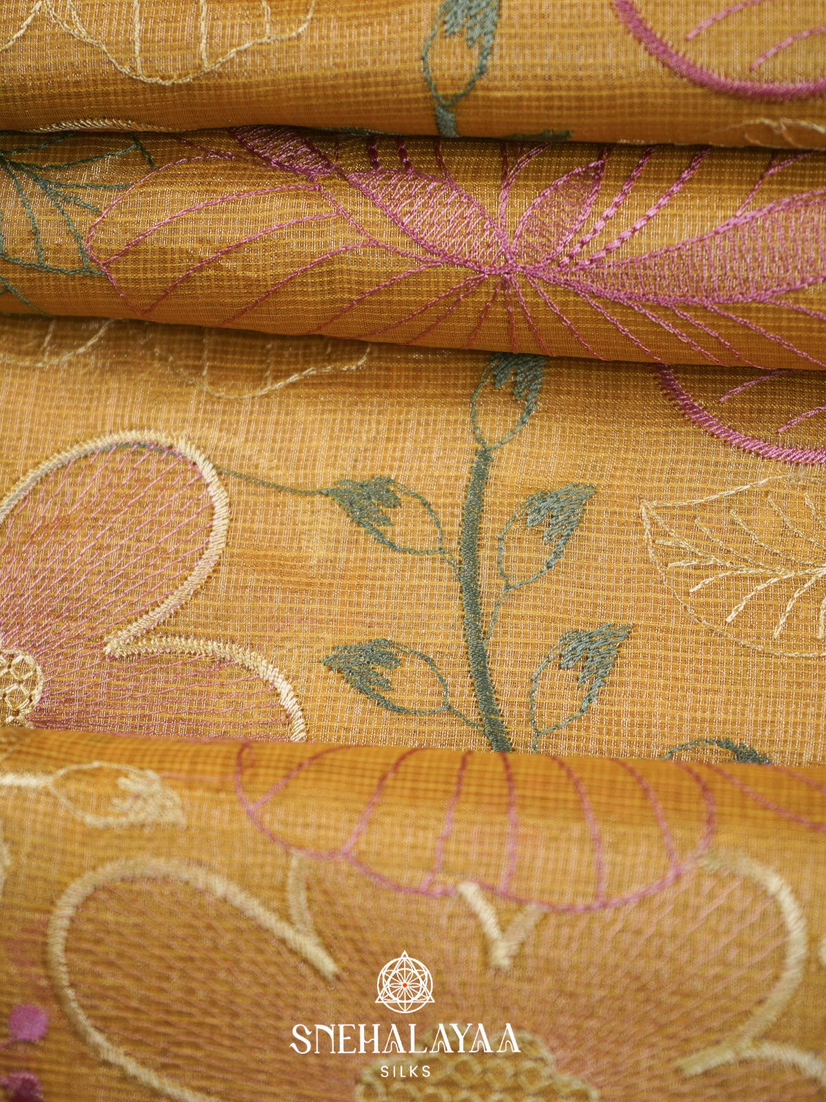 Yellow  Kota Saree