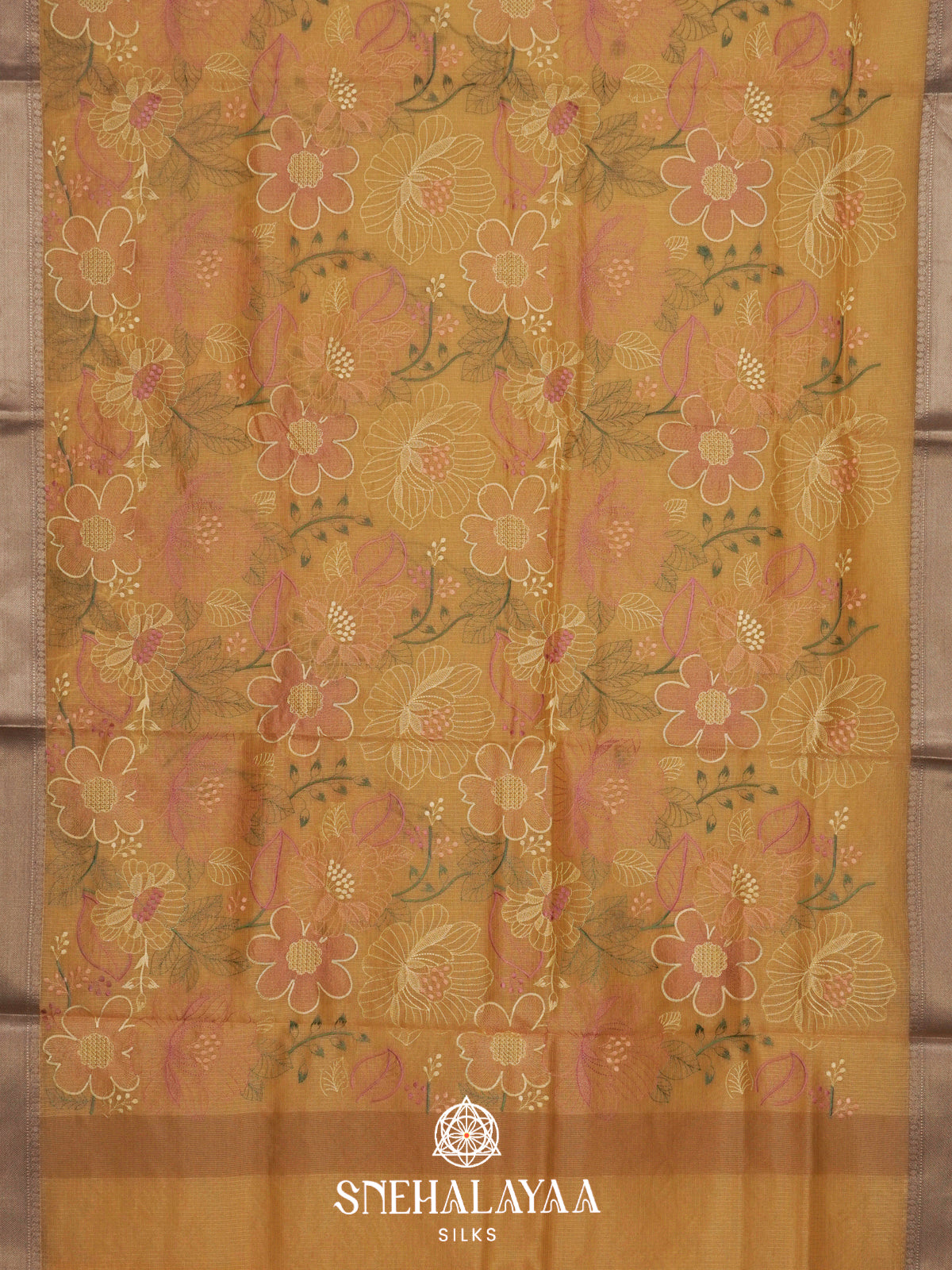 Yellow  Kota Saree