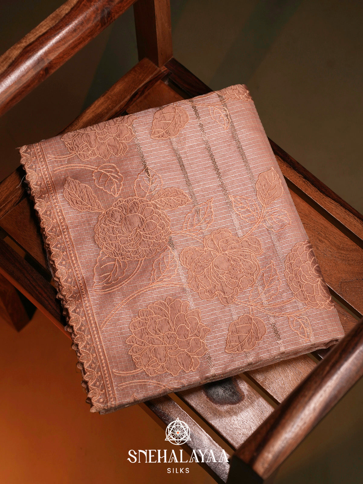 Pale peach  Kota Saree