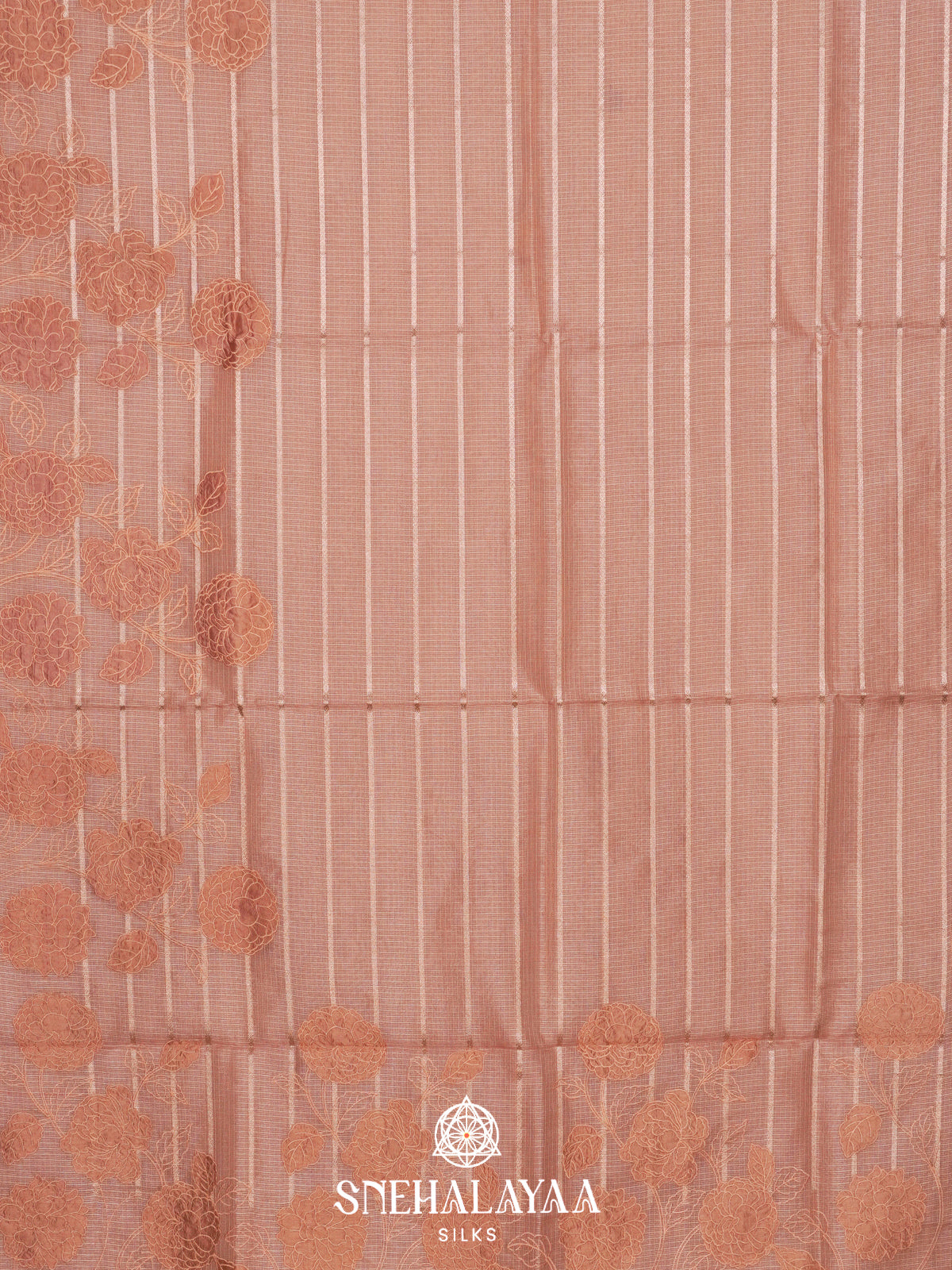 Pale peach  Kota Saree