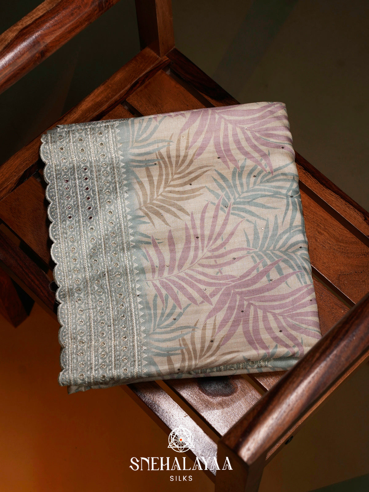 Cream  Tussar Saree