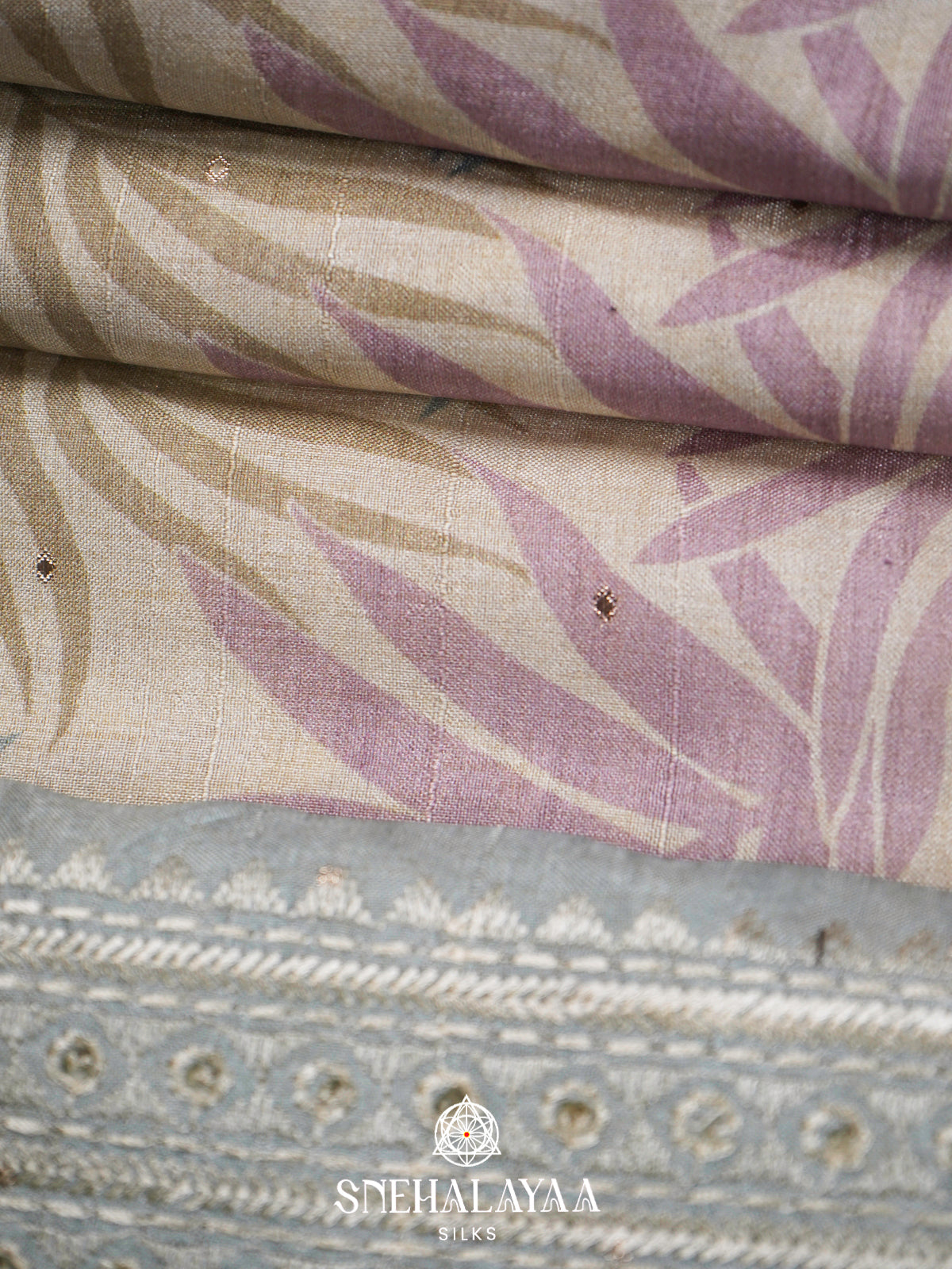 Cream  Tussar Saree