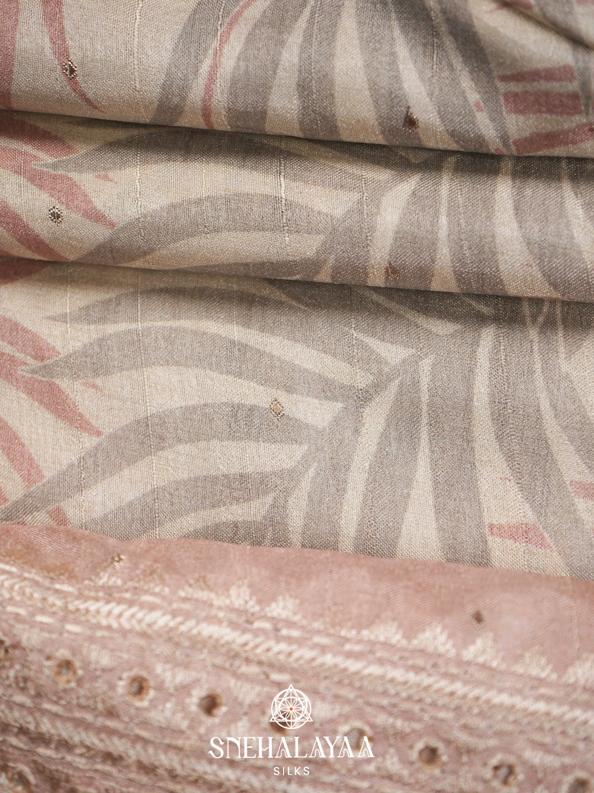 Off White  Tussar Saree