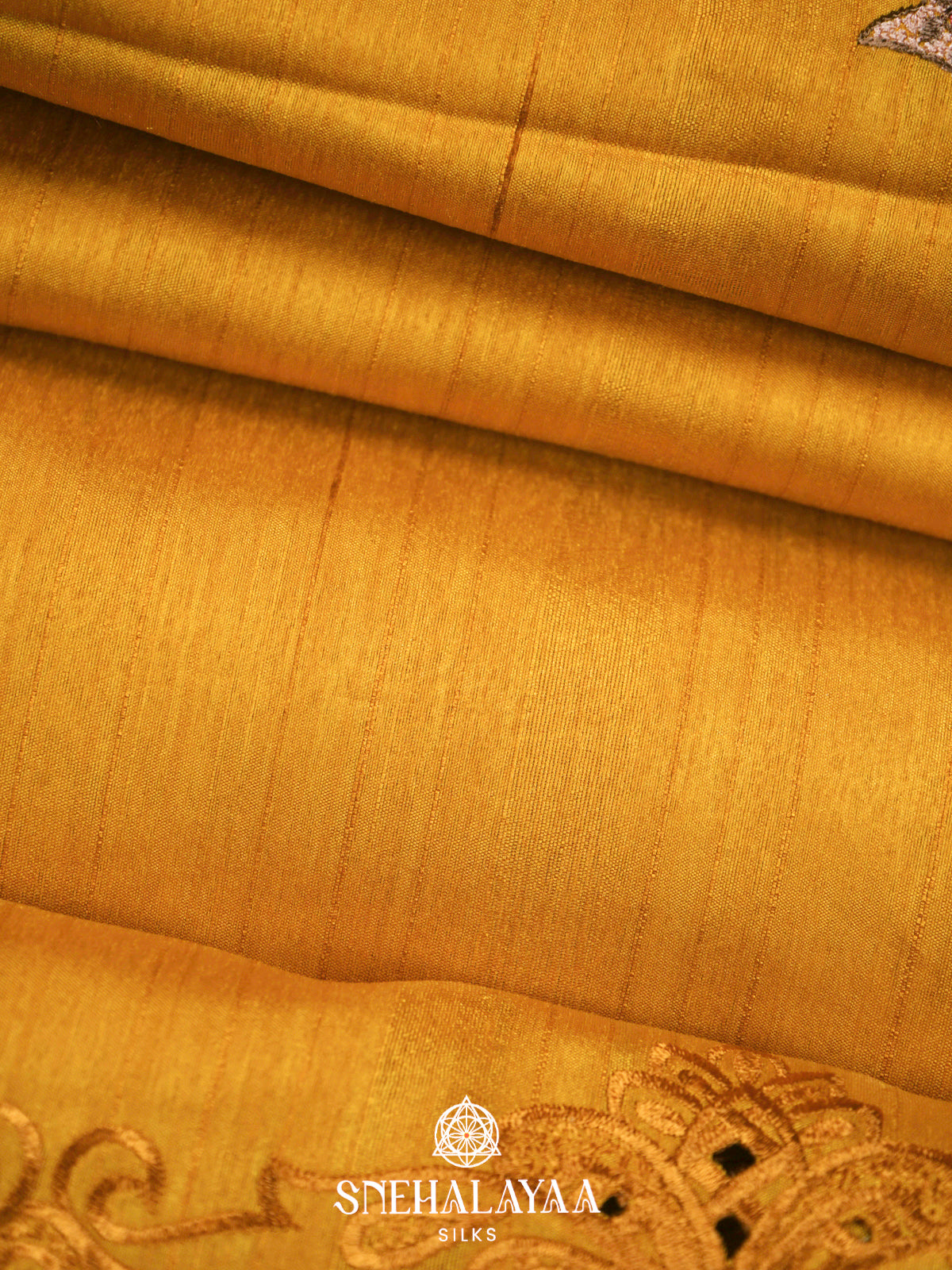Mango Yellow  Raw Silk Saree