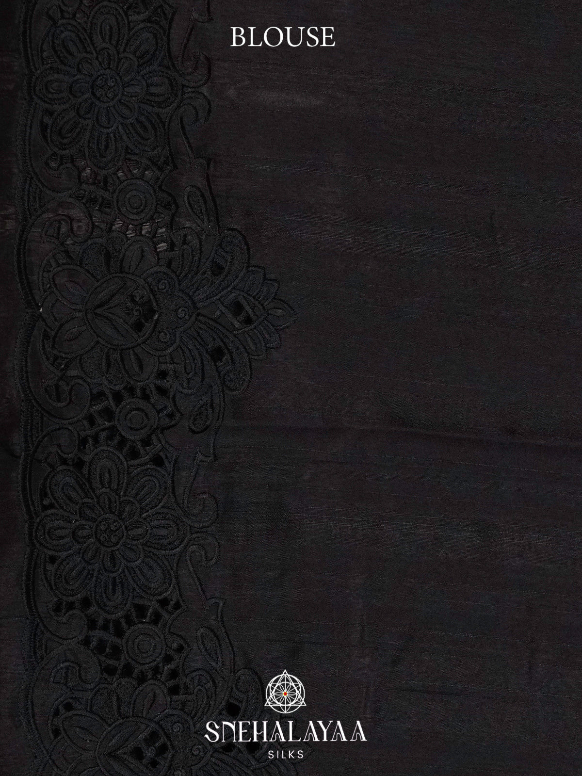 Black  Raw Silk Saree