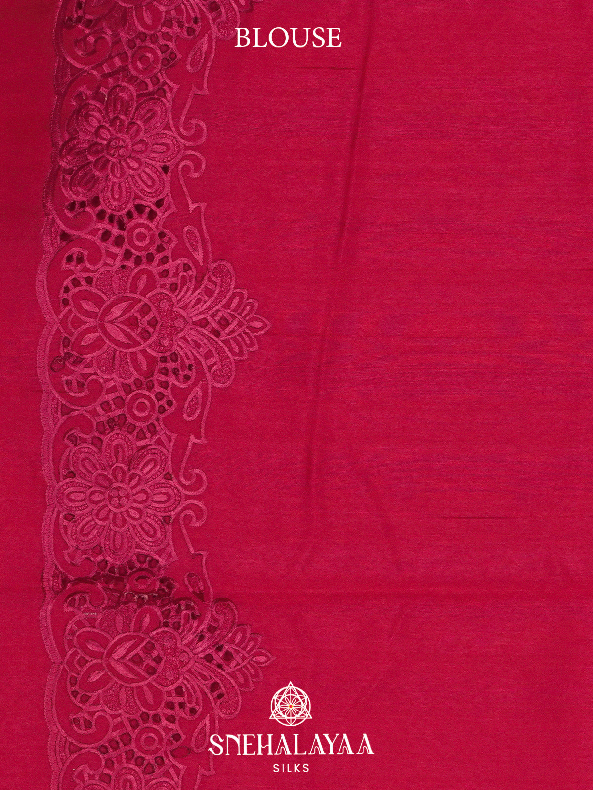 Ruby Red  Raw Silk Saree