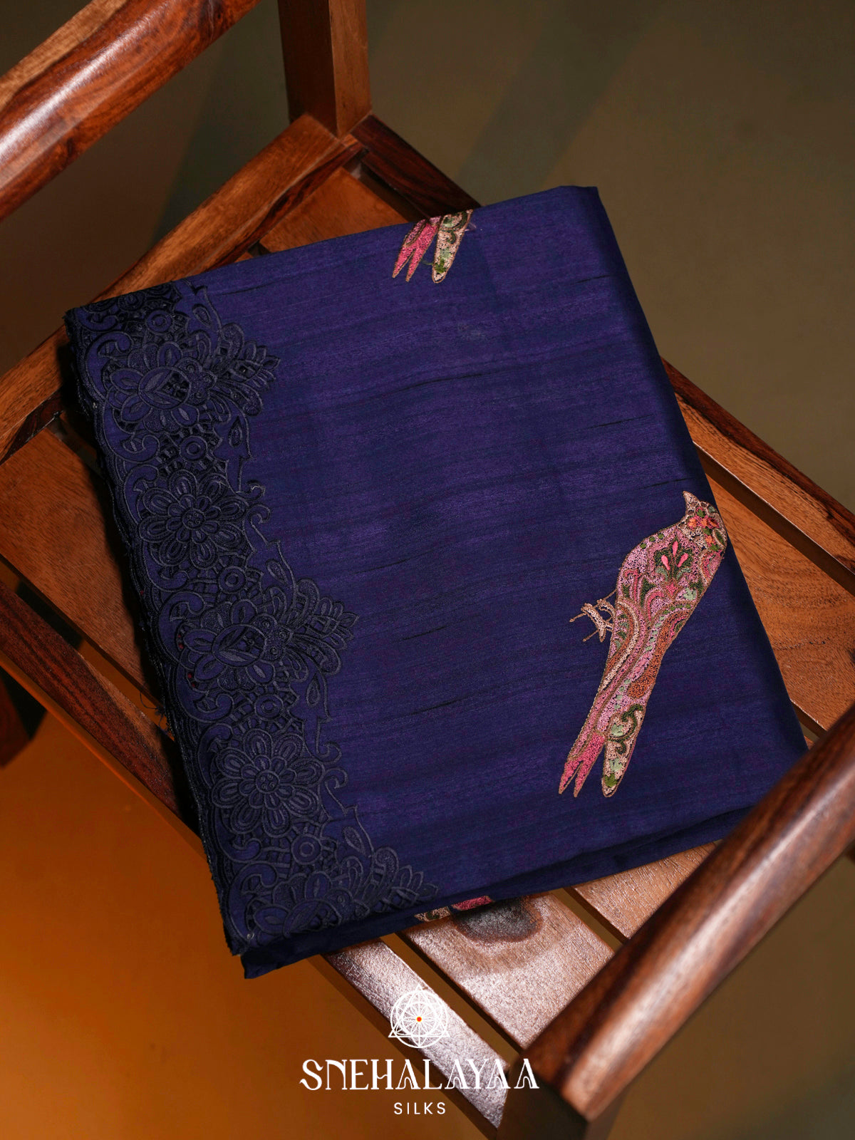 Purple  Raw Silk Saree