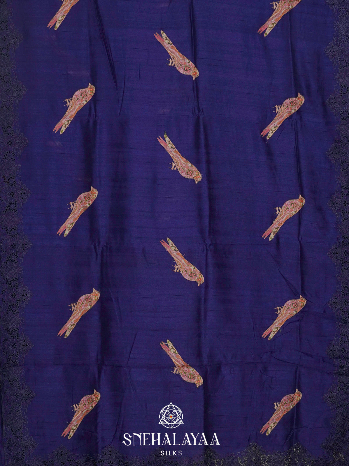 Purple  Raw Silk Saree