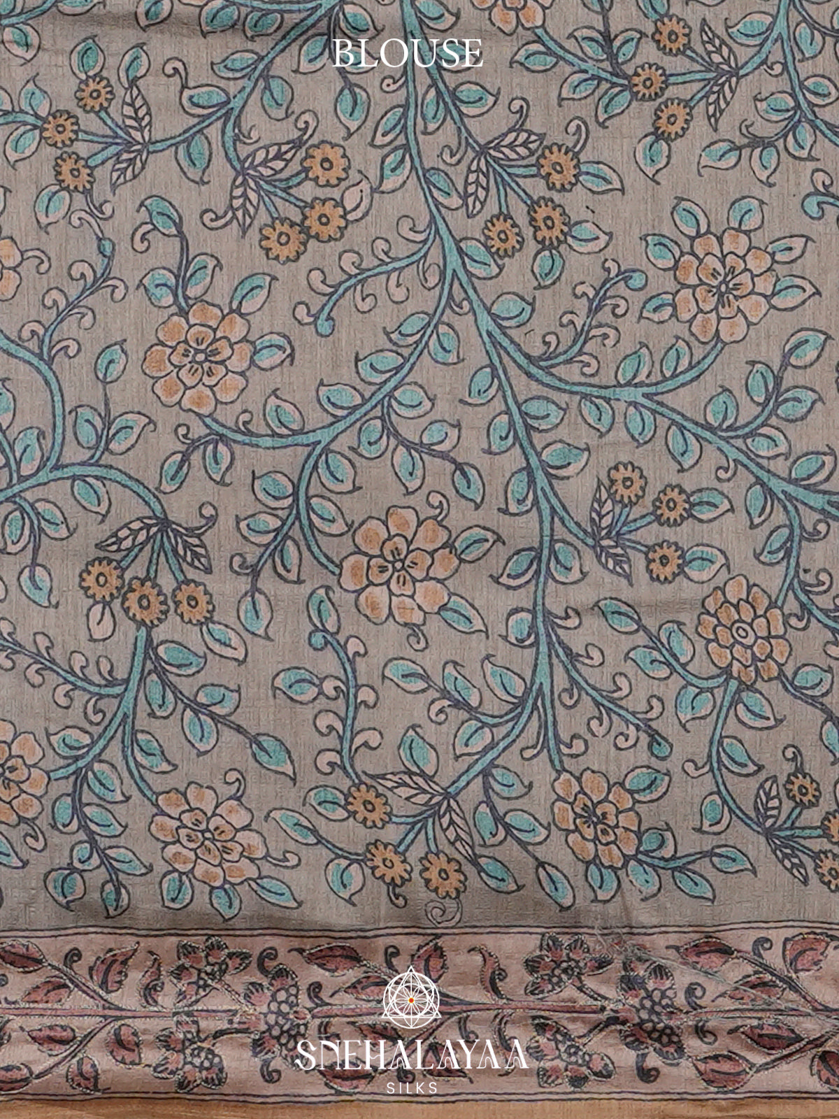 Teal Green  Tussar Saree