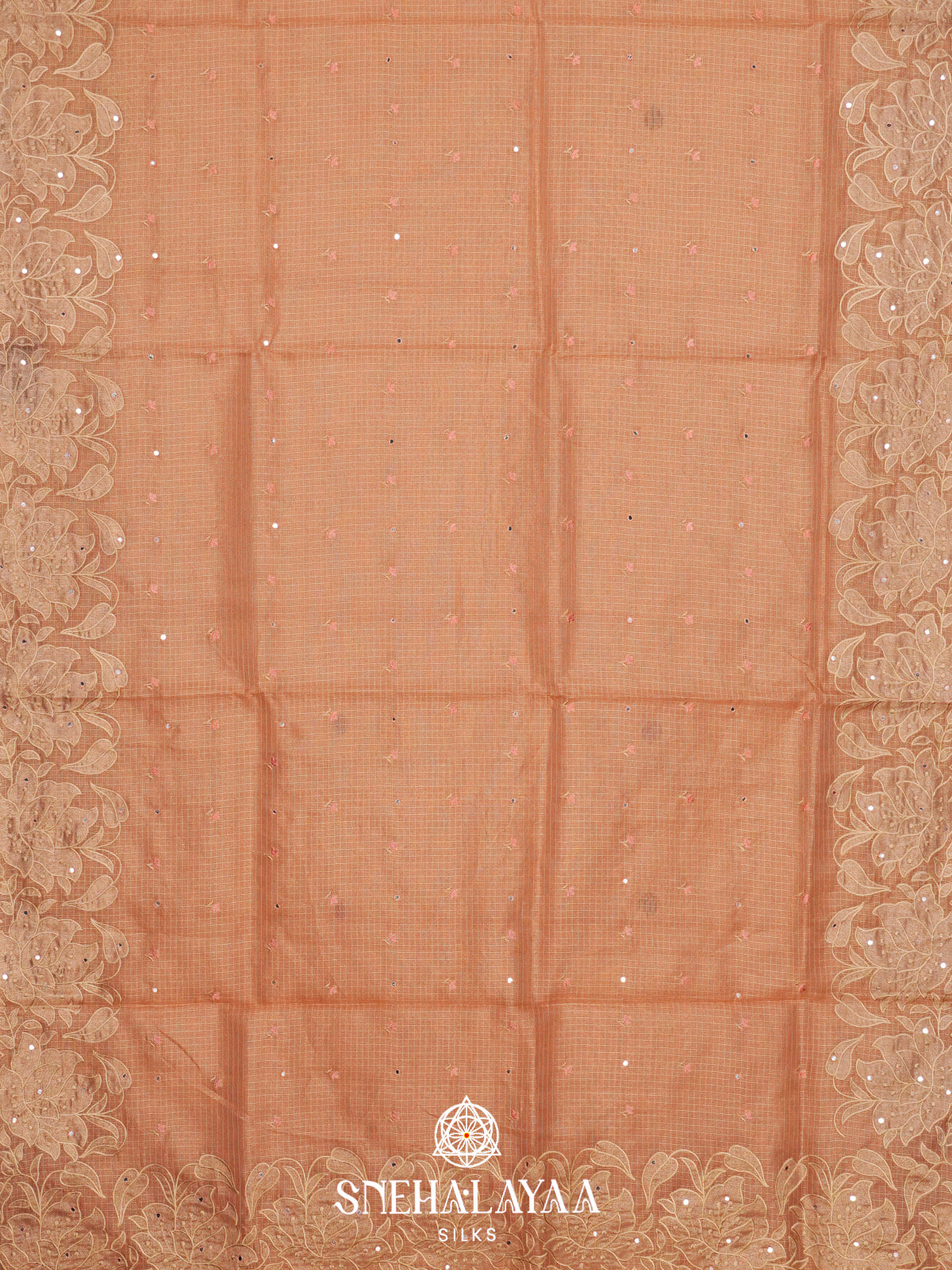 Peach  Kota Saree