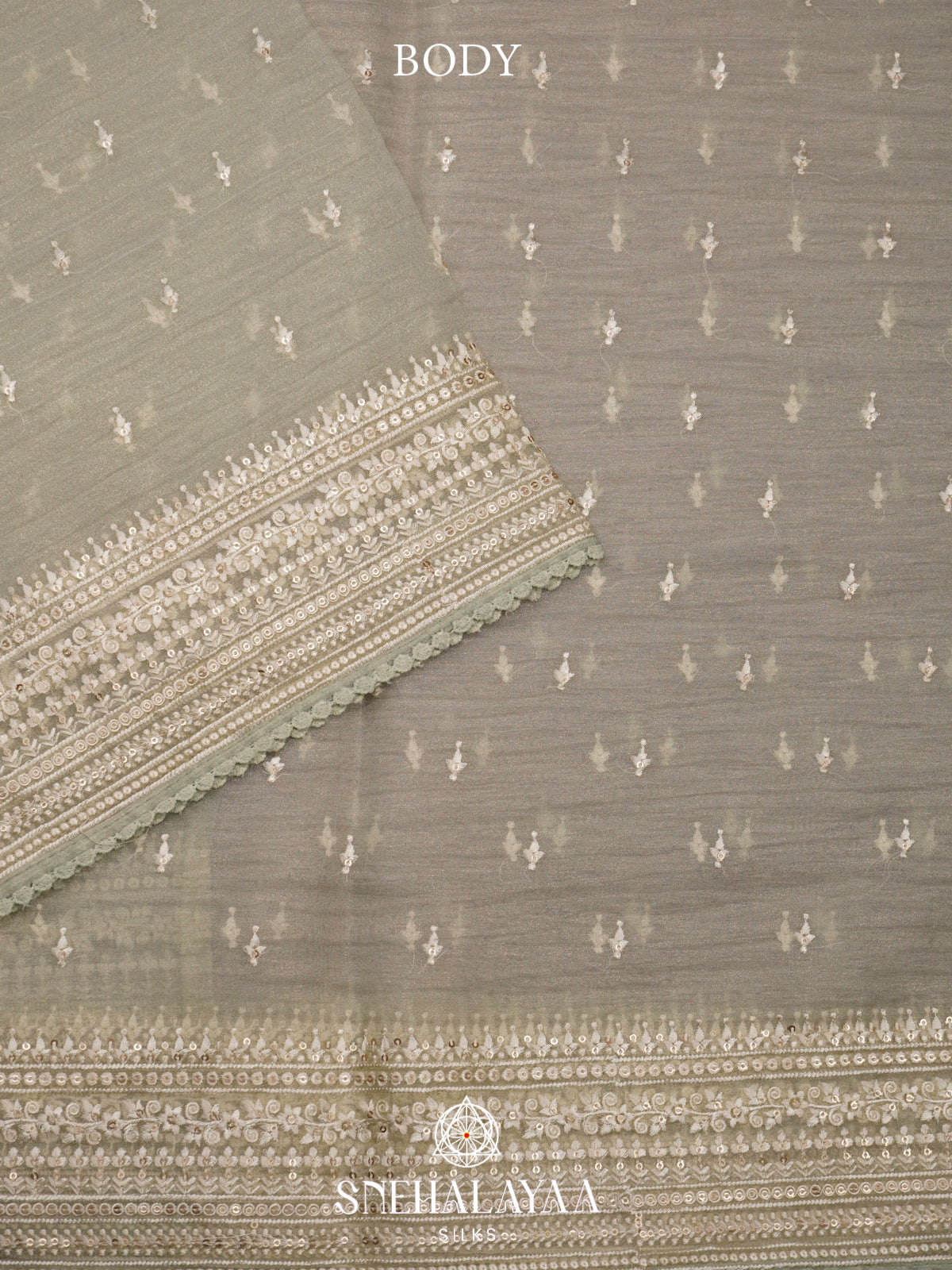 Grey Designer Saree
