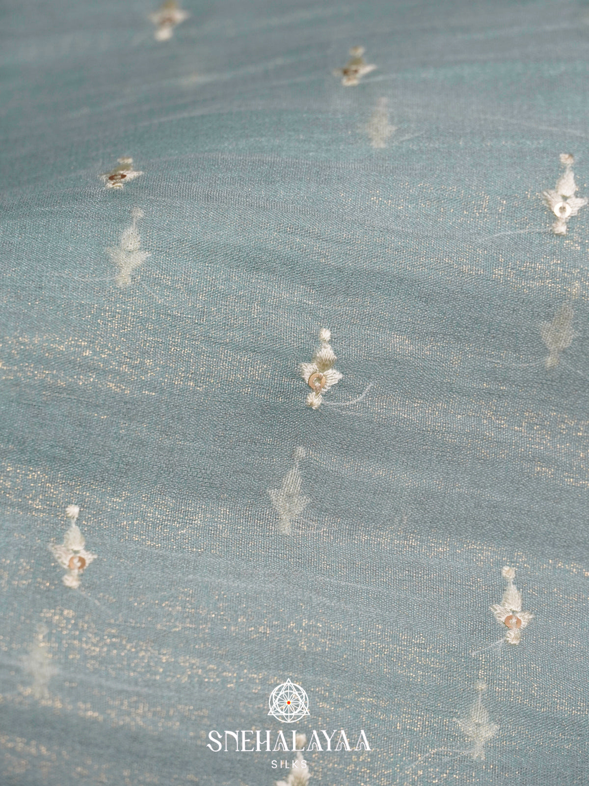 Pale Blue Designer Saree