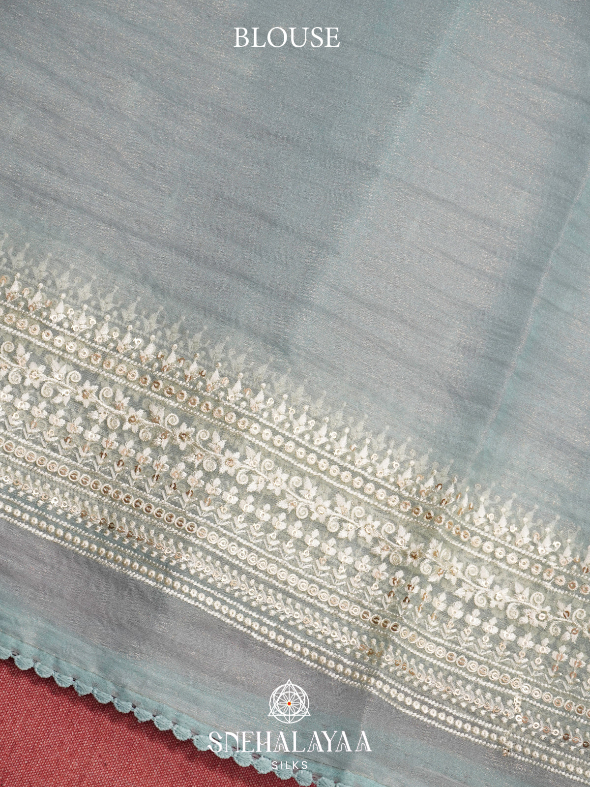 Pale Blue Designer Saree