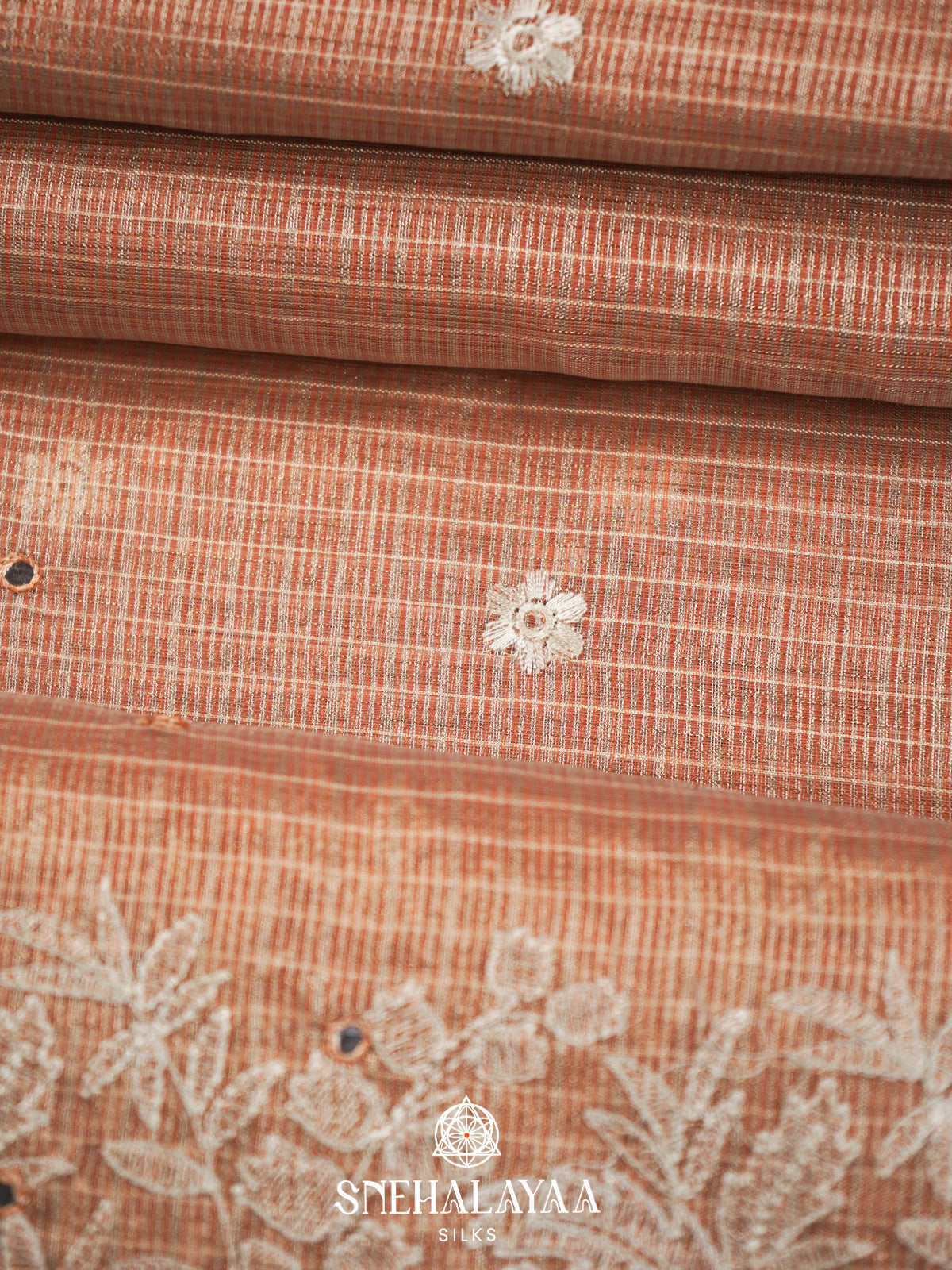 Peach Kota Saree