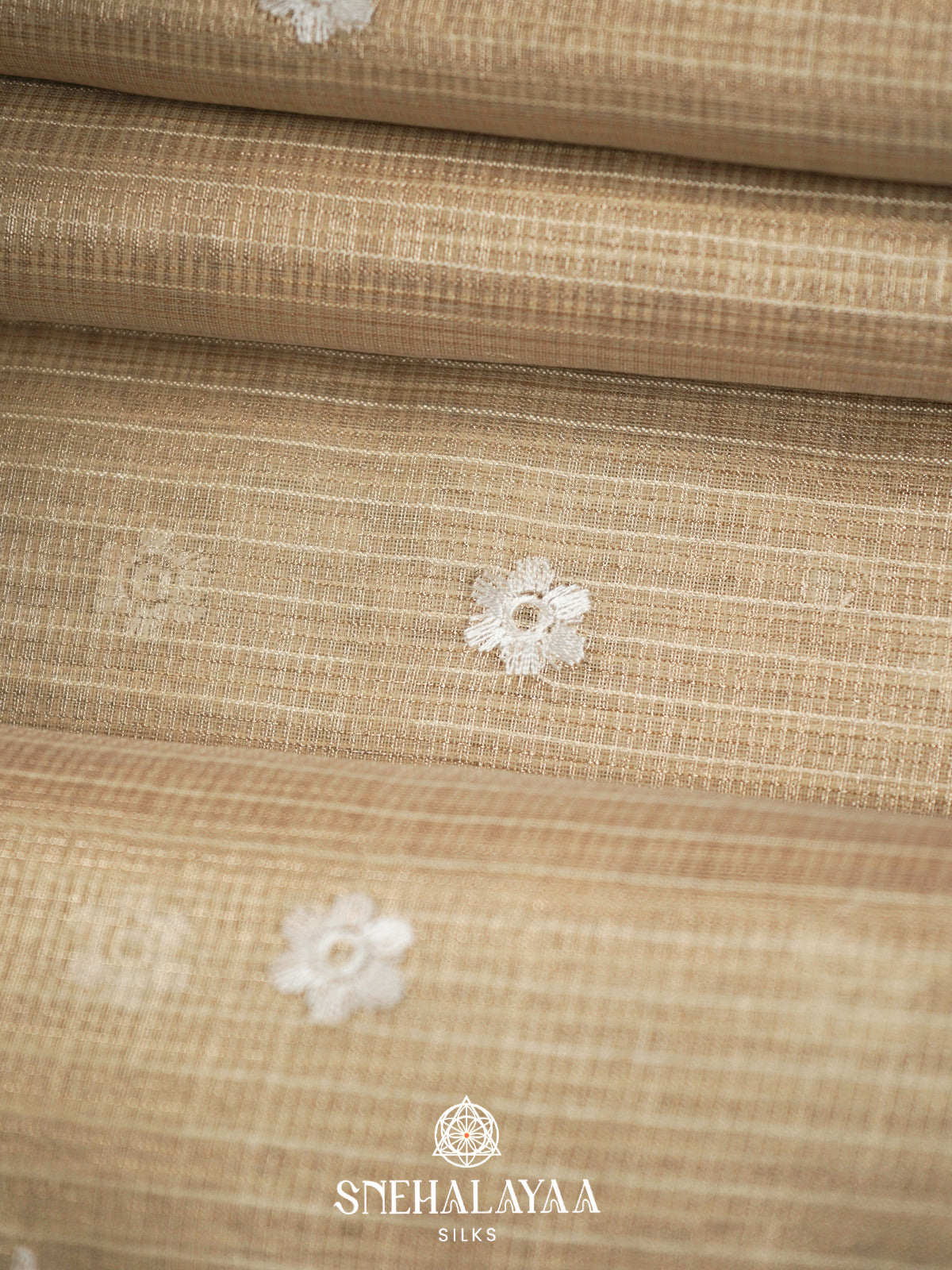 Cream  Kota Saree