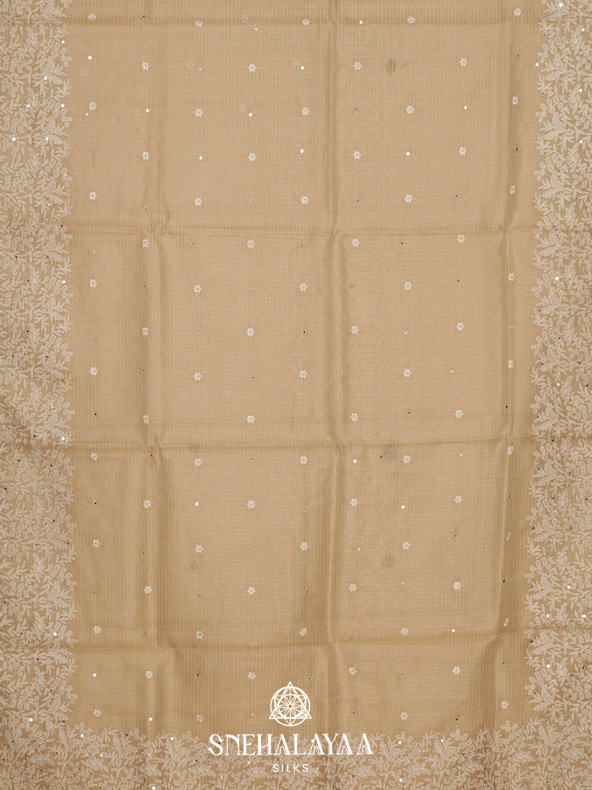 Cream  Kota Saree