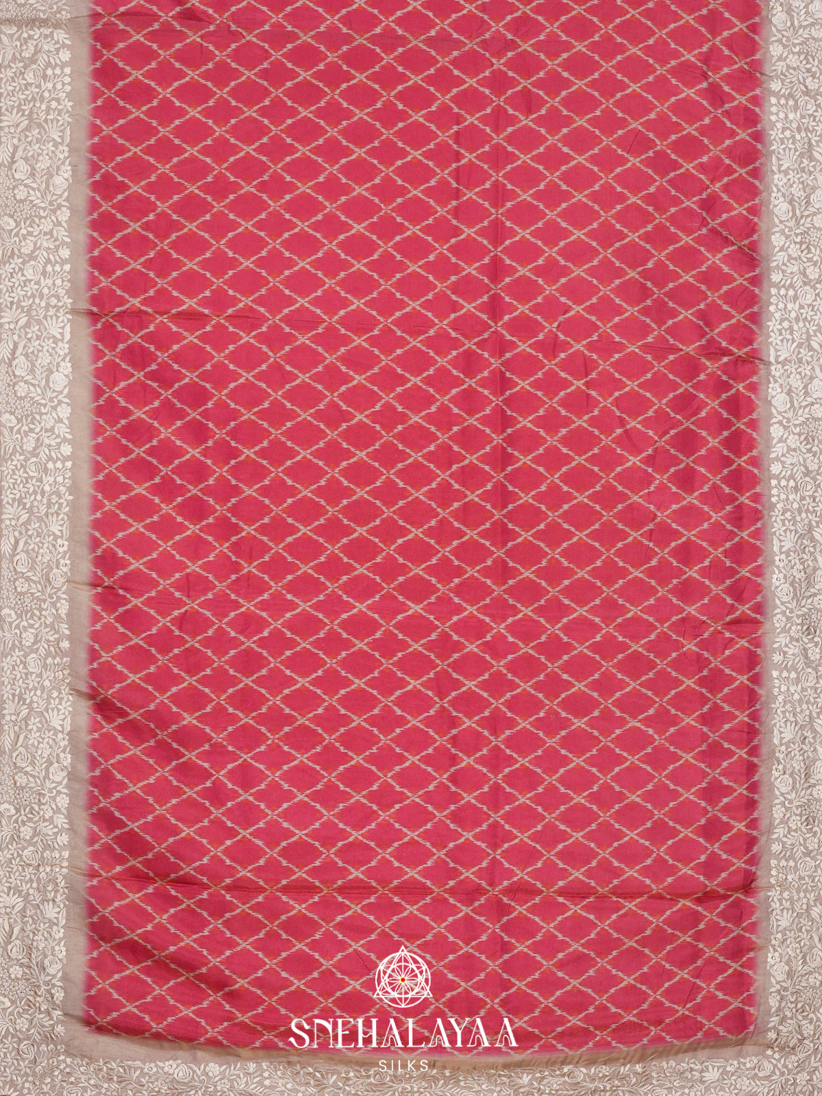 Rani Pink  Tussar Saree