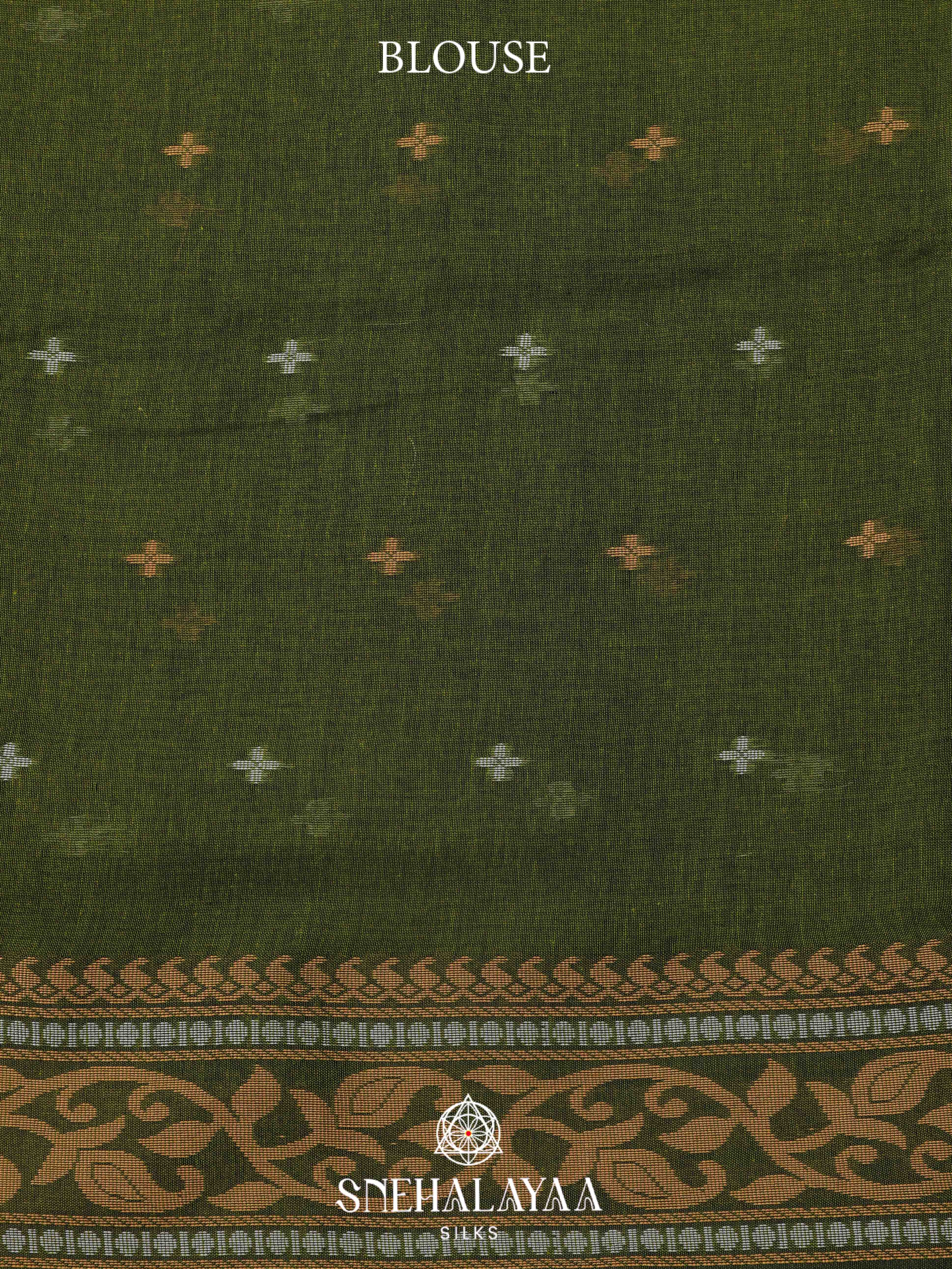 Blue Khadi Cotton Saree