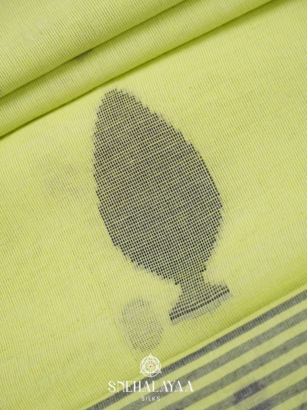 Pista Green Khadi Cotton Saree