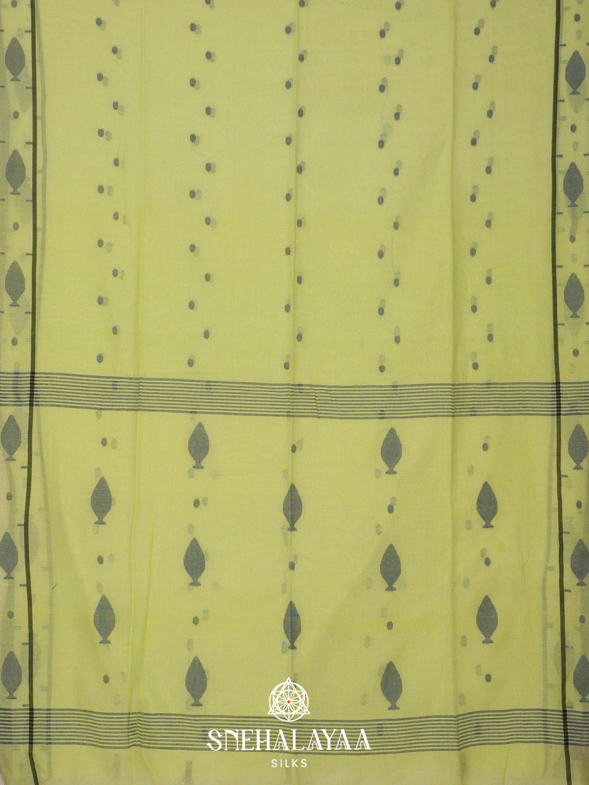 Pista Green Khadi Cotton Saree