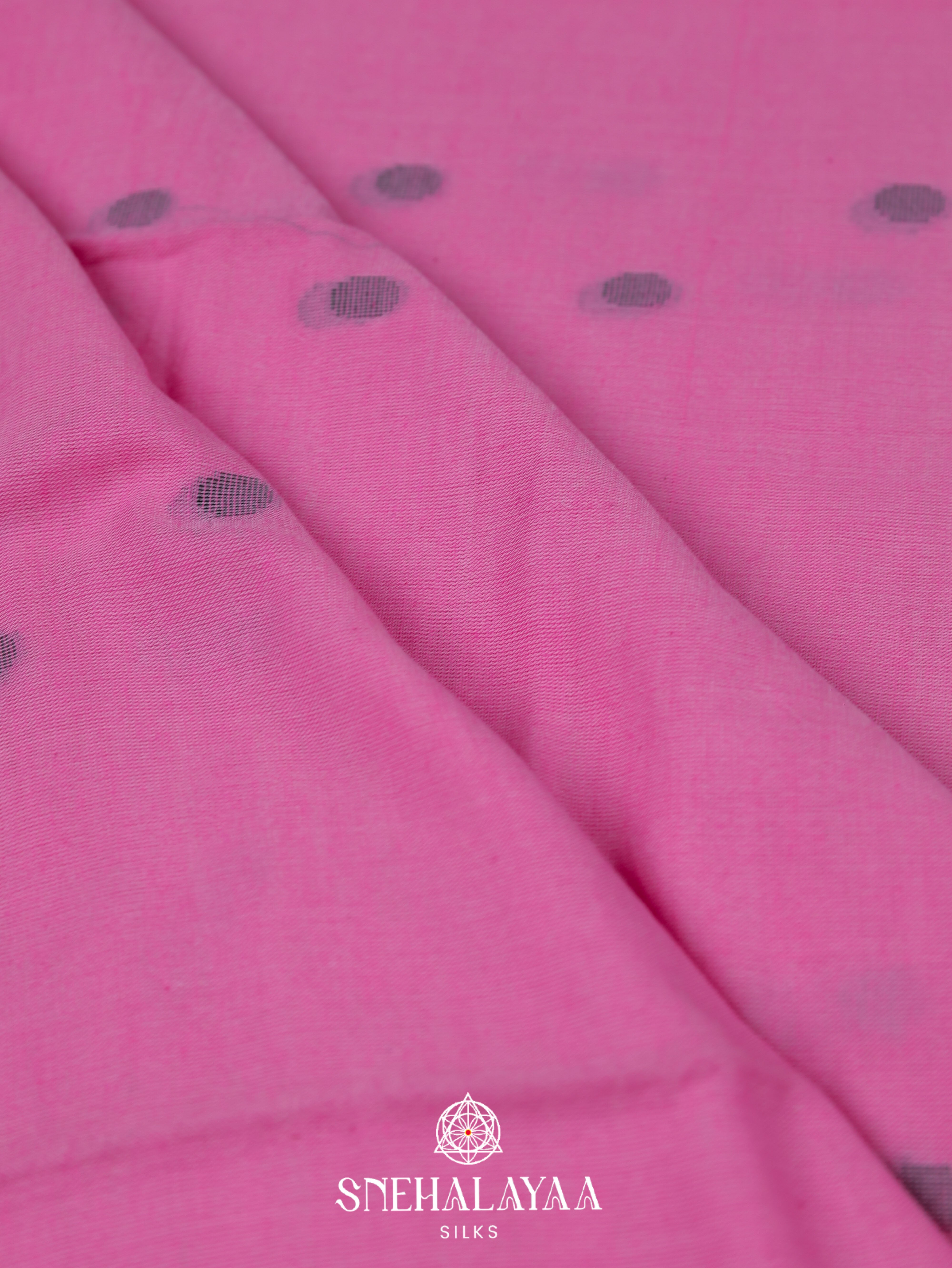 Pink Khadi Cotton Saree