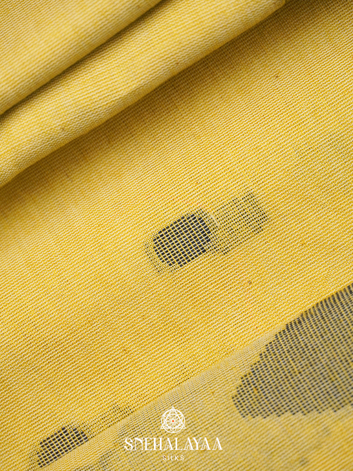 Yellow Khadi Cotton Saree