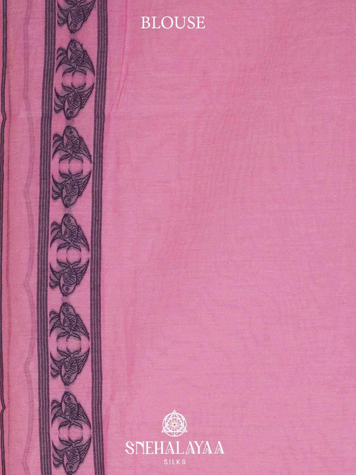 Pink  Bengal Cotton Saree